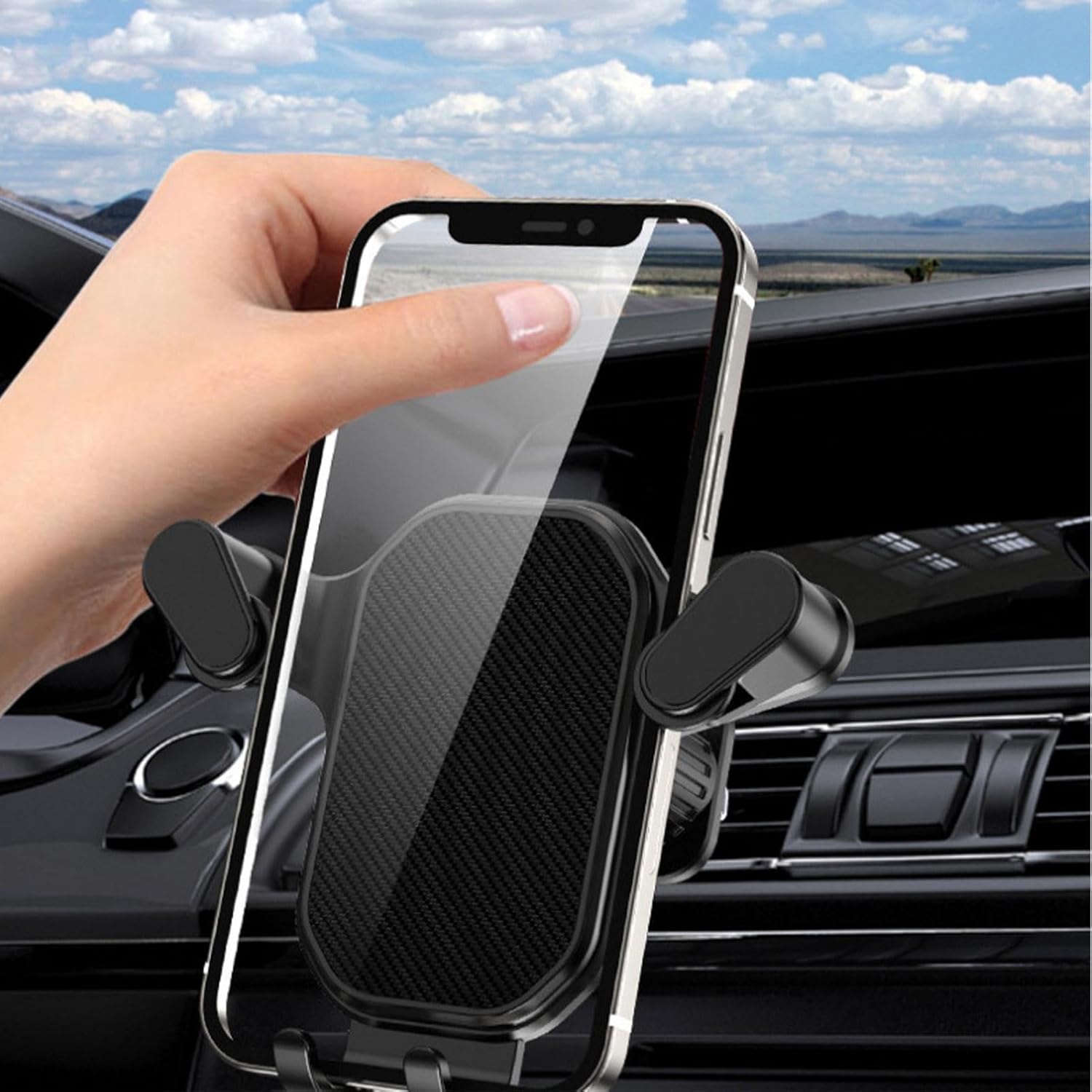 Car ventilation grille phone holder | Car luggage bag phone holder, non-slip and stable, suitable for most people
