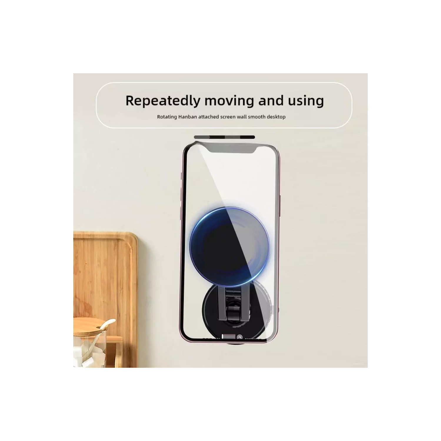 Magnetic Phone Holder 360° Rotating Vacuum Adsorption Strong Suction Cup Car Mount