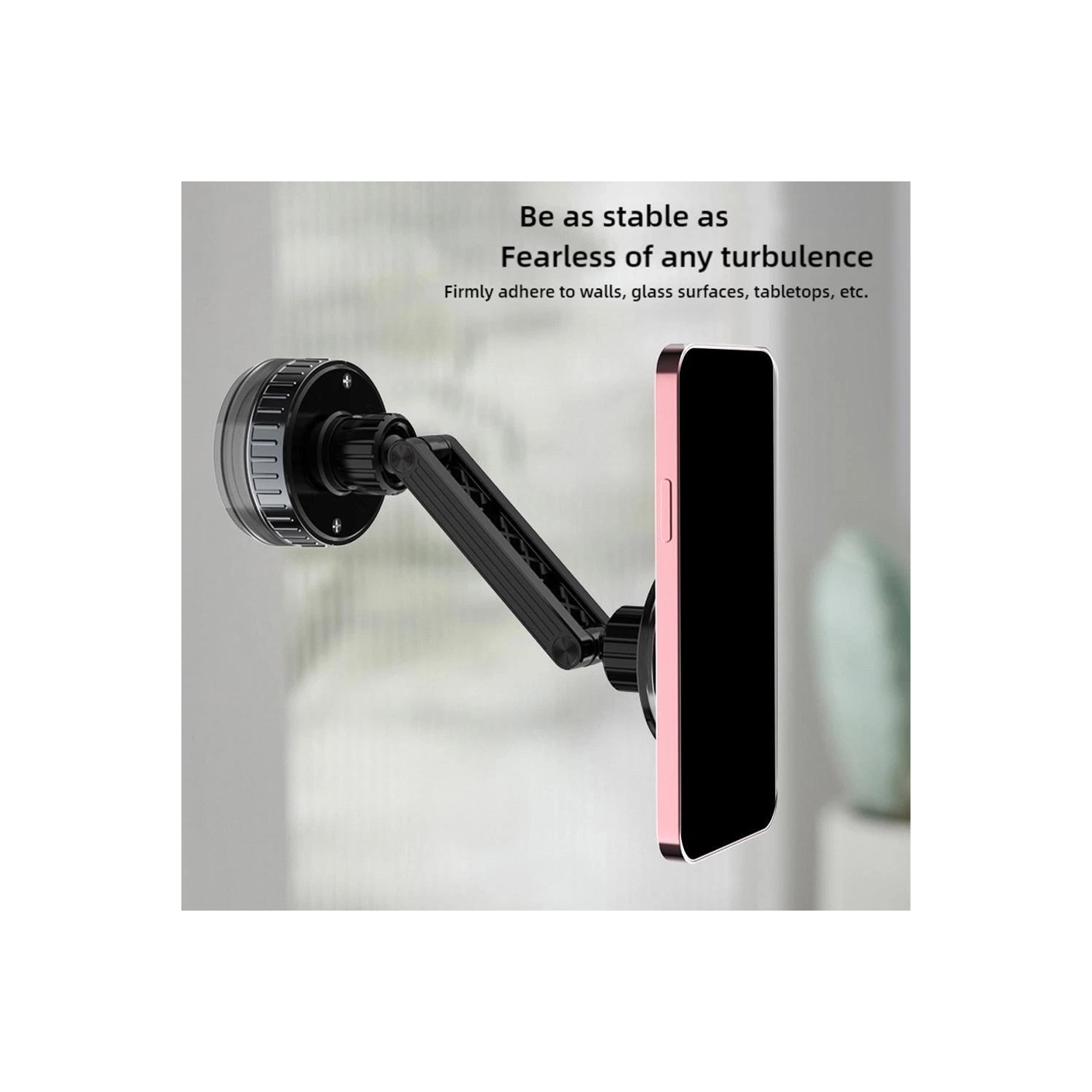 Magnetic Phone Holder 360° Rotating Vacuum Adsorption Strong Suction Cup Car Mount