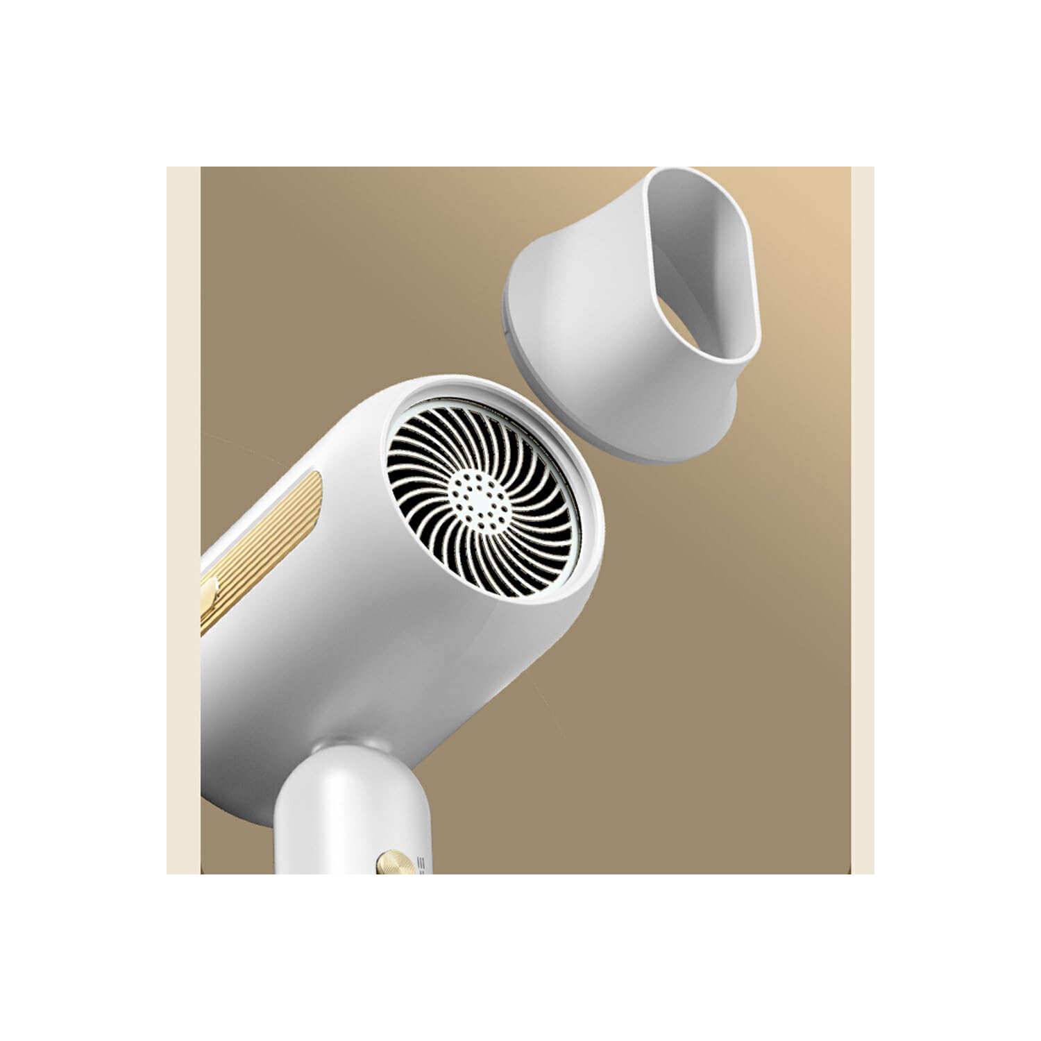 Sèche-cheveux portatif, ion négatif, séchage rapide 1200&nbsp;W, léger et compact, protection contre la surchauffe double, 3 modes&nbsp;: blanc, avec