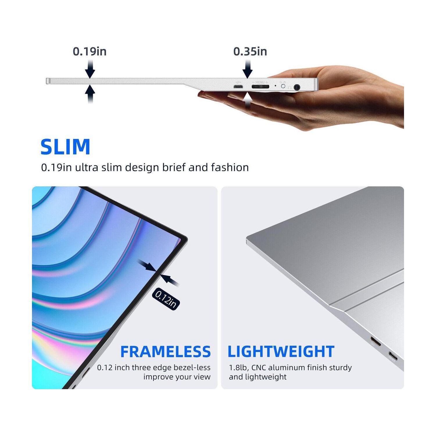 Moniteur portatif 15K 6&nbsp;po d'UPERFECT Écran de jeu portatif 4K 3840*2160 4K HDMI