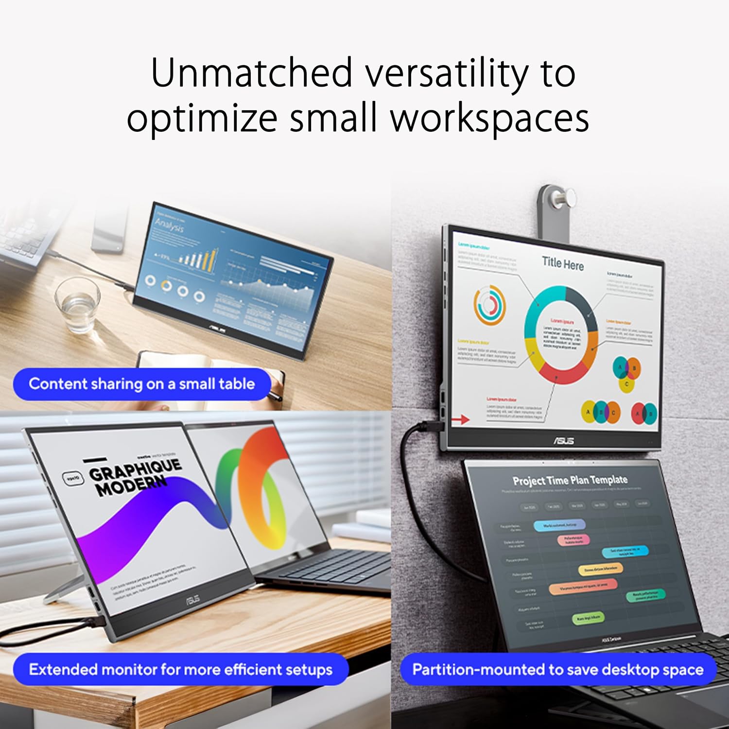 Moniteur portatif USB-C OLED 16&nbsp;po ZenScreen d'ASUS – HD intégrale, DCI-P3 100 %, 1&nbsp;ms, HDR-10, mini HDMI