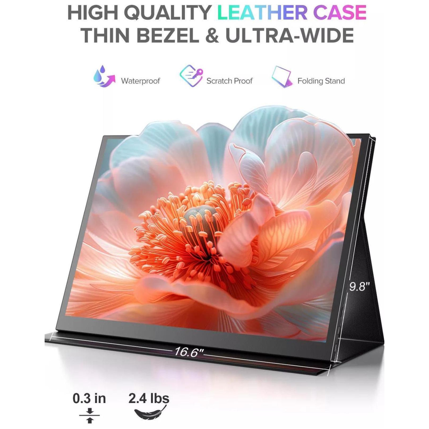 UPERFECT 18.4" 4K 3840x2160 HDR Portable Monitor USB C Monitor Gaming Screen 100%sRGB For PS6 5 XBOX ONE PC