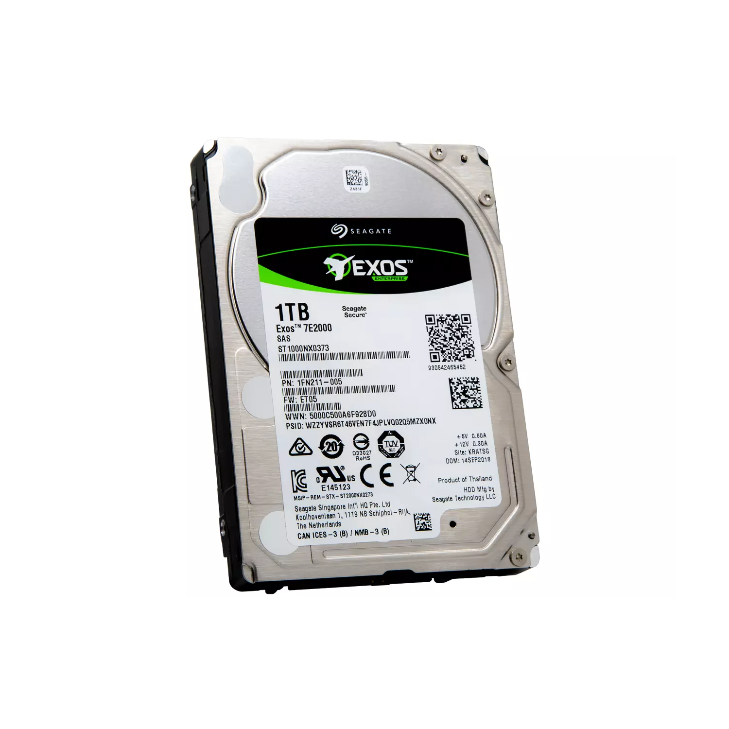 Boîte ouverte ST1000NX0373 Seagate Exos 2,5 1&nbsp;To double port 512e SAS-12 Gb/s 128&nbsp;Mo- avec CADDY