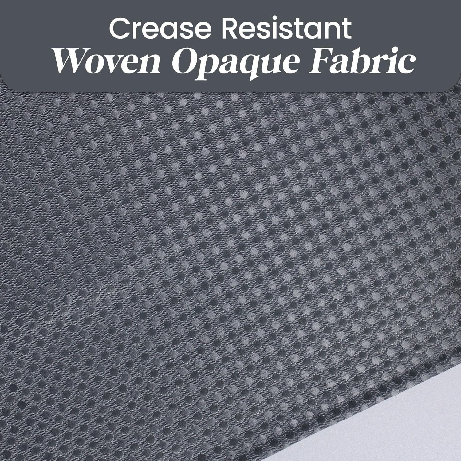 Canadian Linen Hookless Shower Curtains, 72"x72", Mildew Water Resistant Washable Polyester Bathtub Shower Curtains for Bathroom, Grey Waffle Design