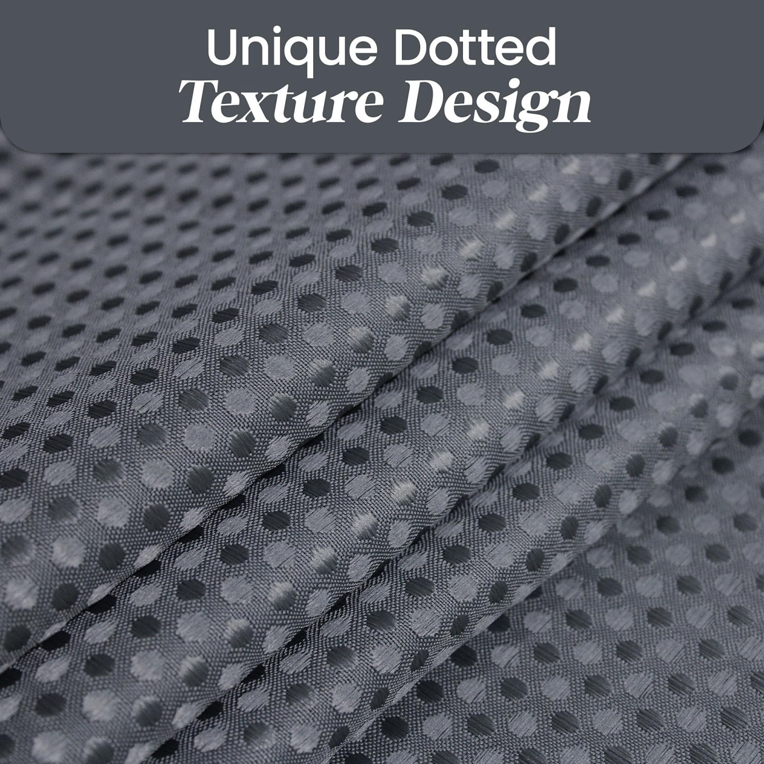 Canadian Linen Hookless Shower Curtains, 72"x72", Mildew Water Resistant Washable Polyester Bathtub Shower Curtains for Bathroom, Grey Waffle Design