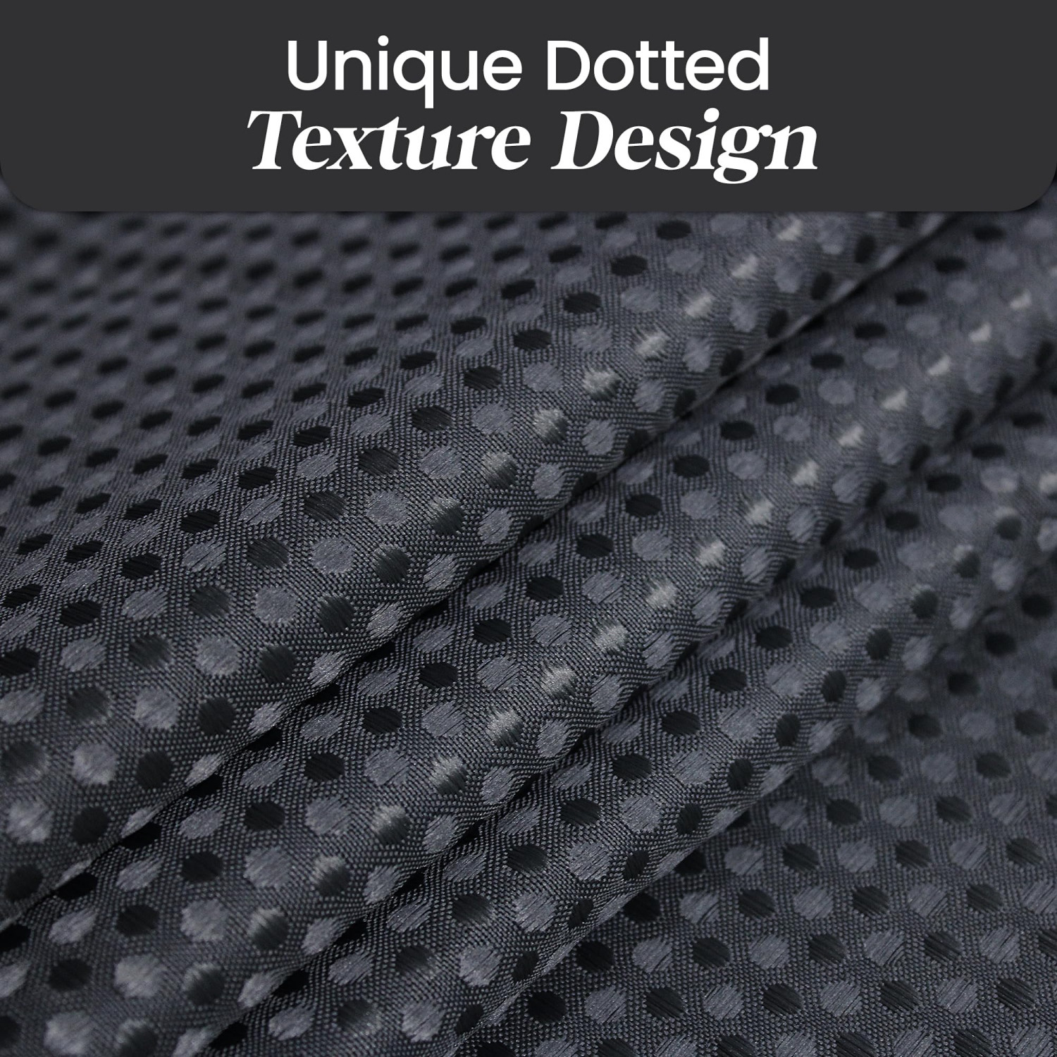 Canadian Linen Hookless Shower Curtains, 72"x72", Mildew Water Resistant Washable Polyester Bathtub Shower Curtains for Bathroom, Black Waffle Design