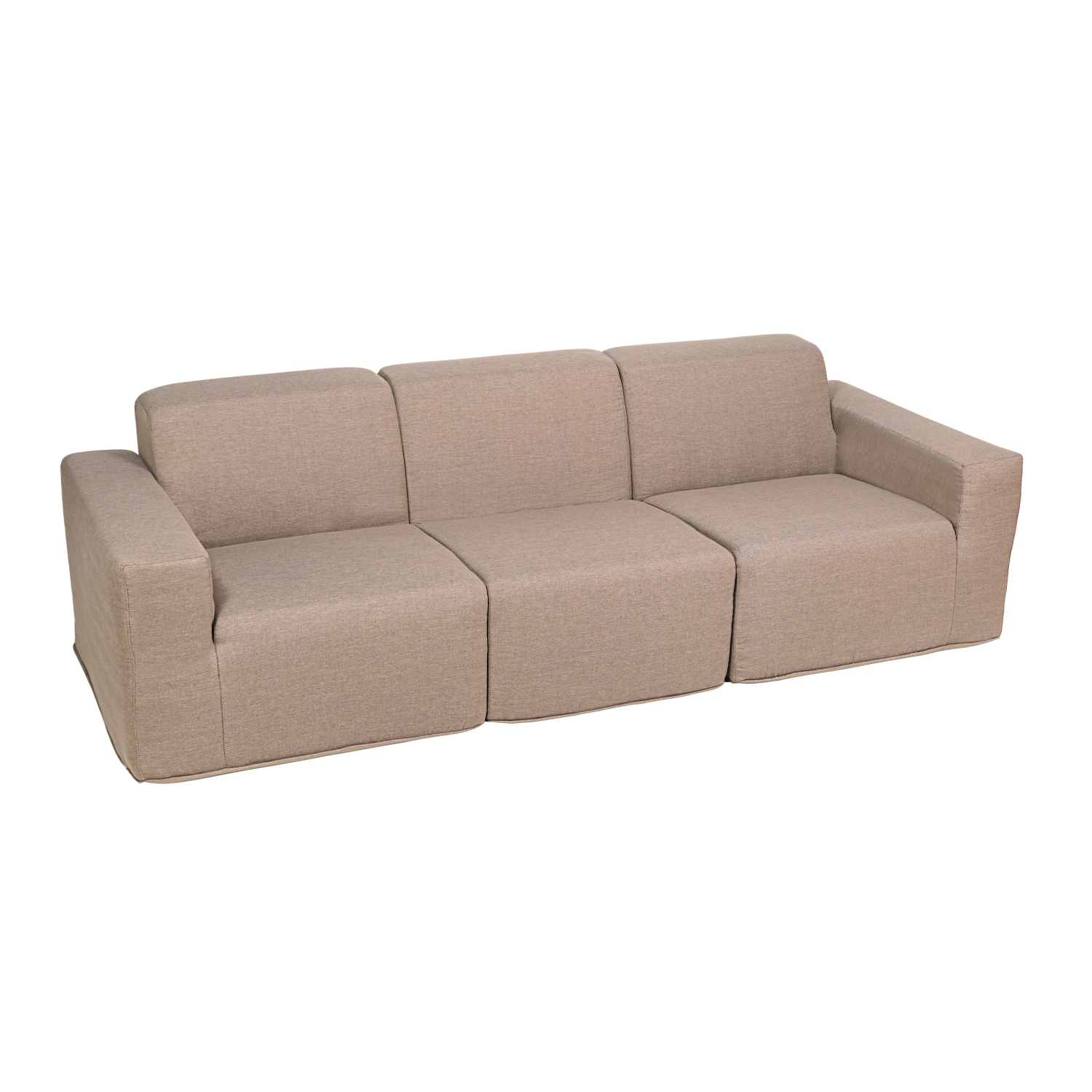 Deko Living 4 Place Seating Brown Outdoor Compression Foam Sofa and Table Set