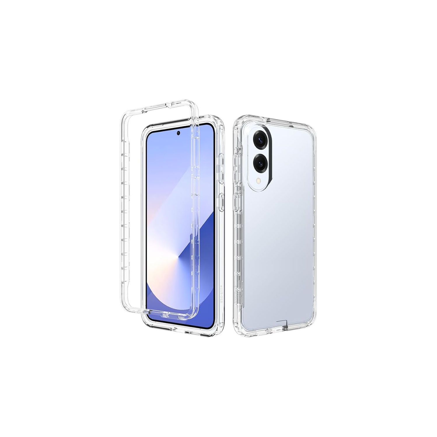 Samsung S25 Edge Clear Case with Shockproof Bumper Durable Transparent Cover with Impact-Resistant Protection