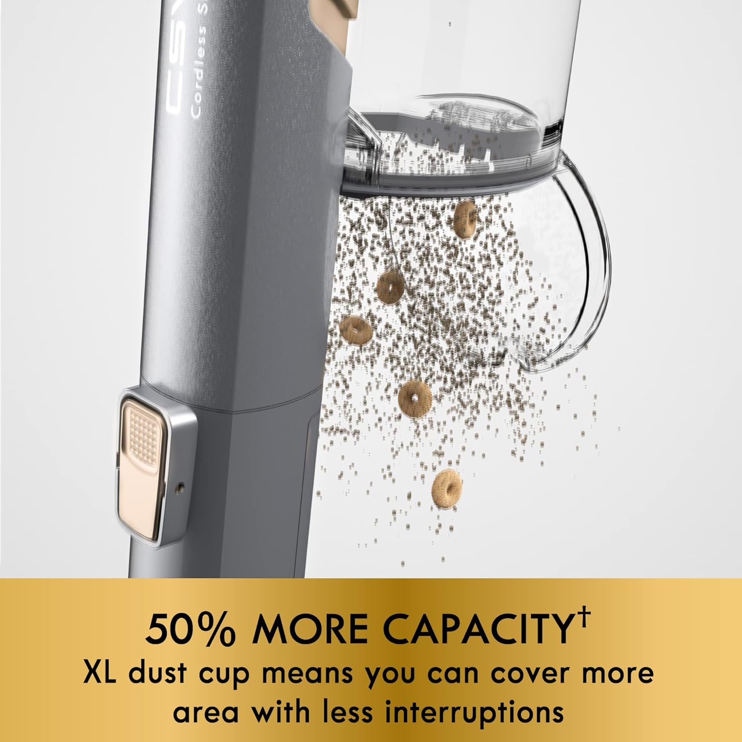 Aspirateur-balai sans fil DS4095 de Kenmore avec rallonge EasyReach, puissance à 2 vitesses, filtre HEPA, lampe frontale LED, se convertit en