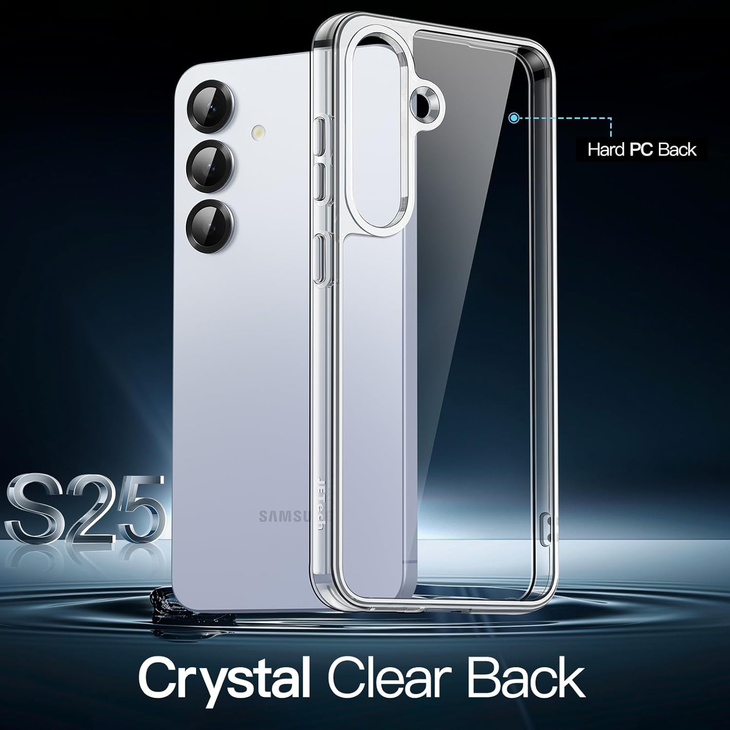 Samsung S25 Clear Case with Shockproof Bumper Durable Transparent Cover with Impact-Resistant Protection