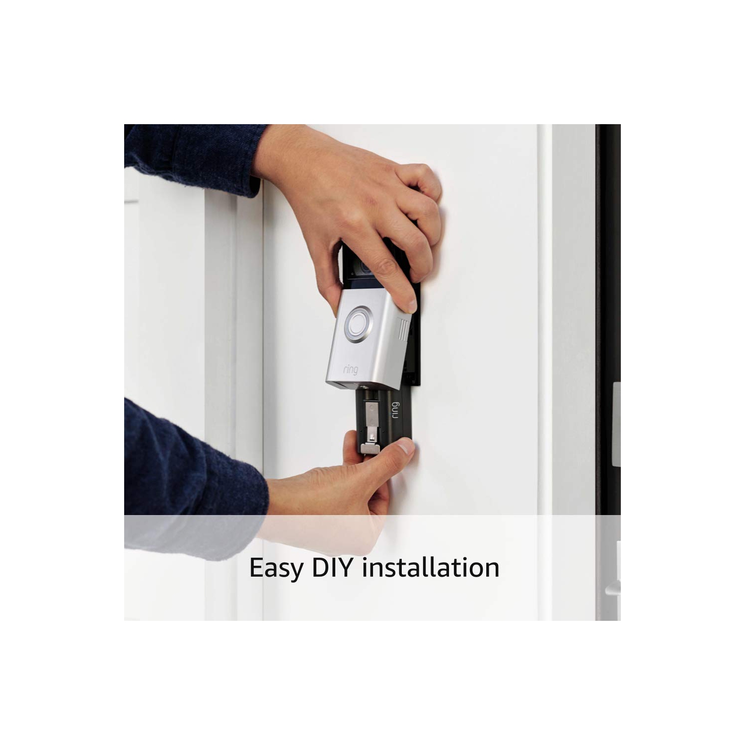 Boîte ouverte - Sonnette vidéo Wi-Fi 4 de Ring - Nickel satiné