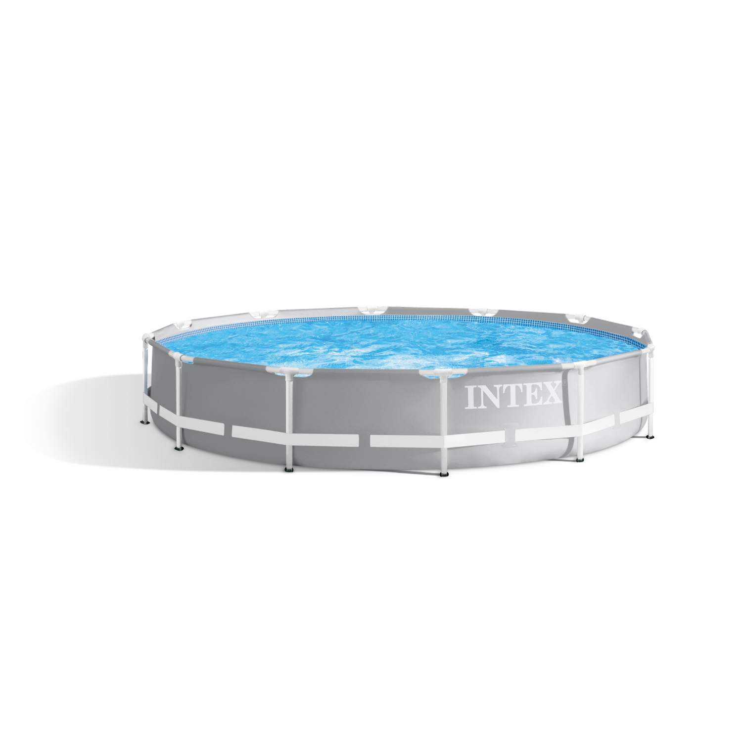 Intex 12 foot x 30 inch Prism Frame Round Above Ground Swimming Pool ...