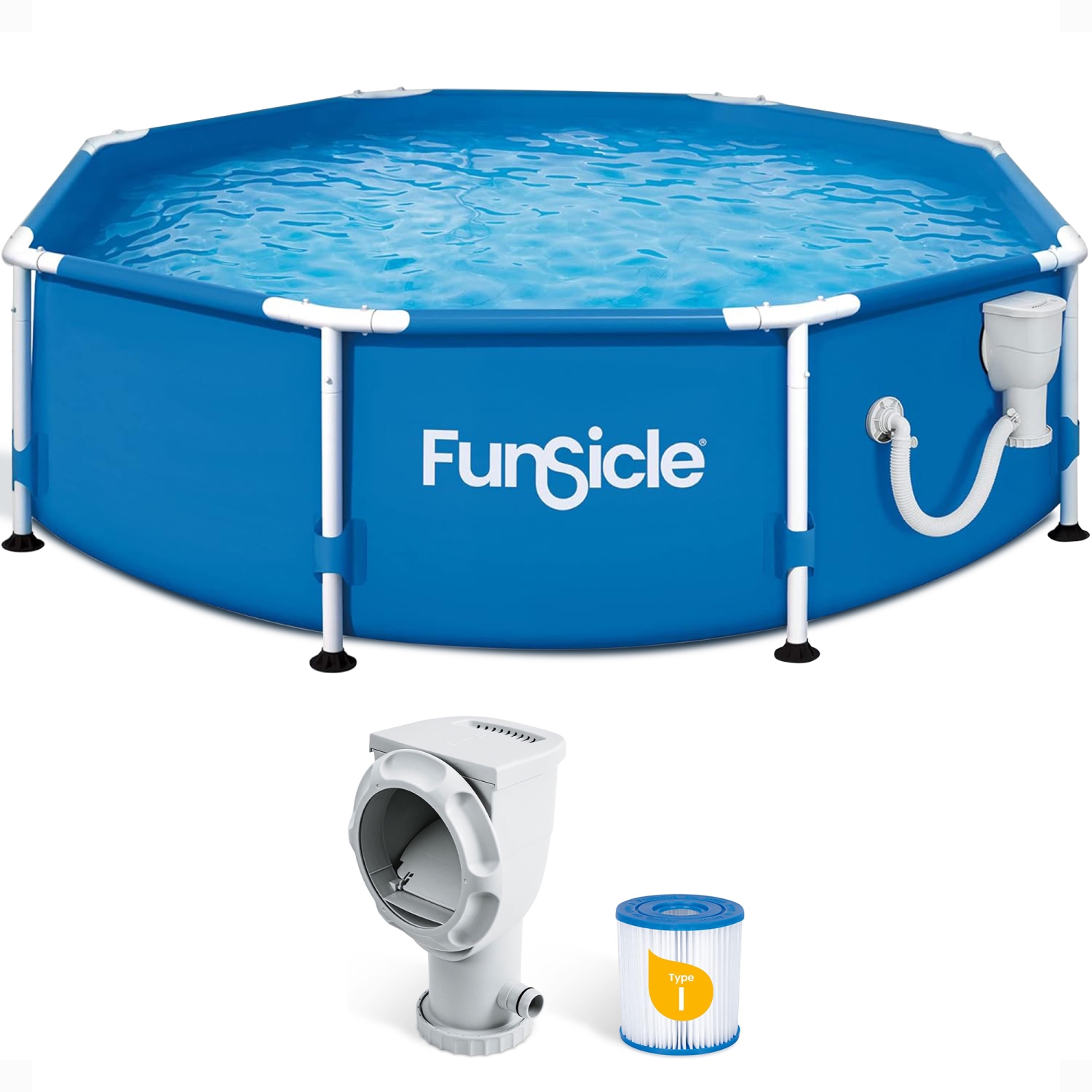 Ensemble de piscine hors terre à cadre rond pour activités extérieures de 8 pi x 30&nbsp;po de Funsicle