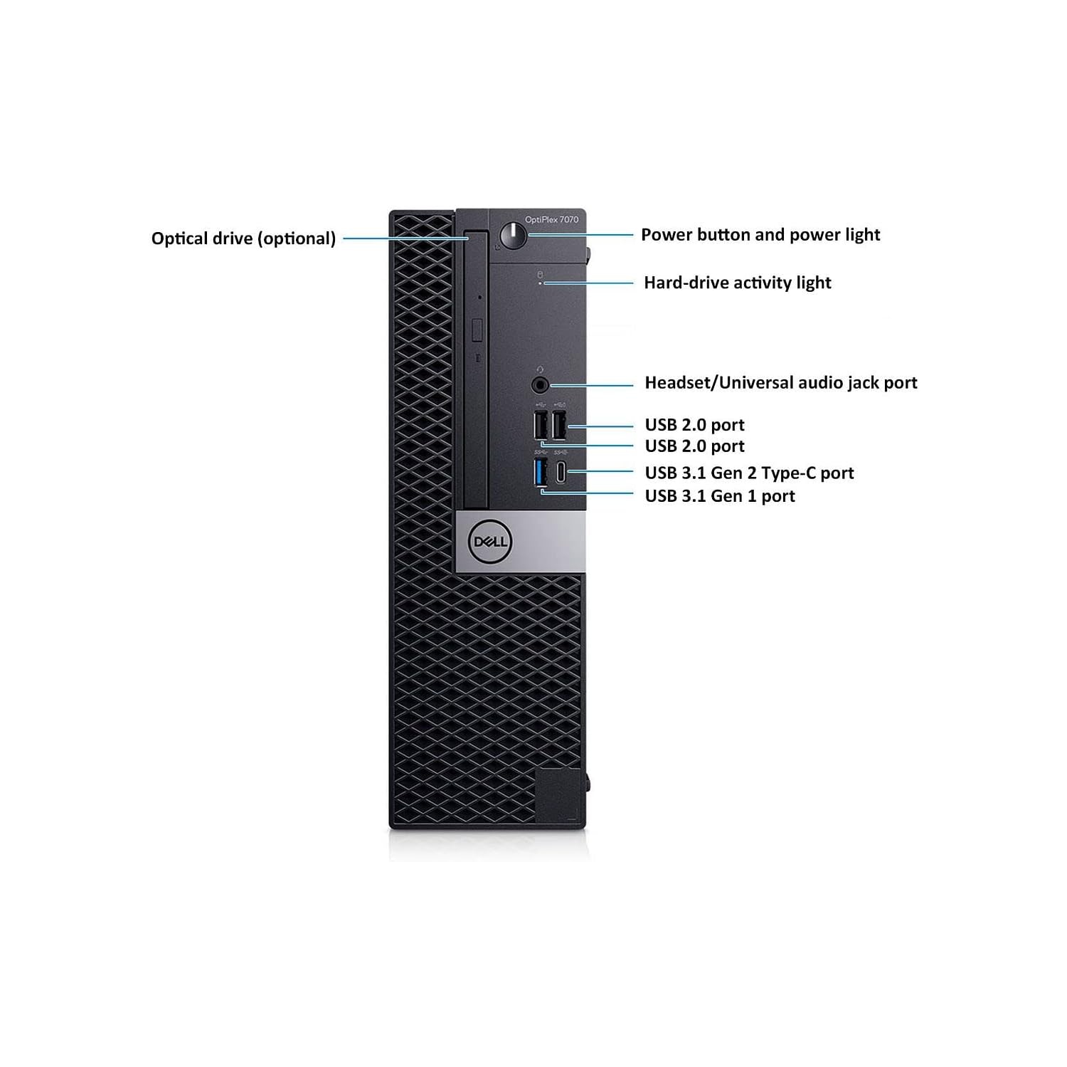Dell OptiPlex 7070 SFF Desktop | Intel Core i5-9500 | 32GB DDR4 RAM | 512GB NVMe SSD + 1TB HDD | Wi-Fi | BT | HDMI | Windows 11 Pro – (Refurbished