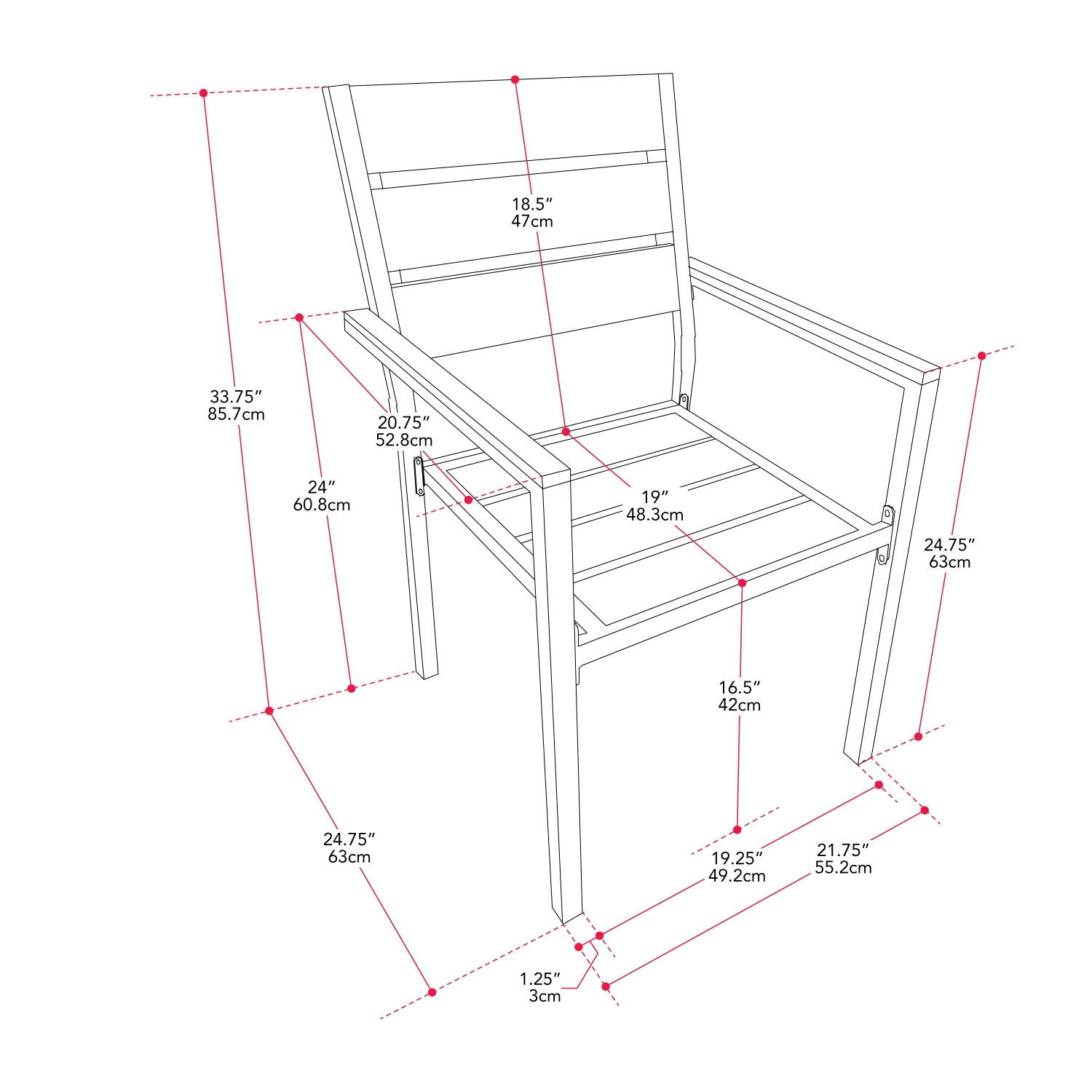 CorLiving – Chaises de salle à manger de patio en aluminium Gallant, ensemble de 2