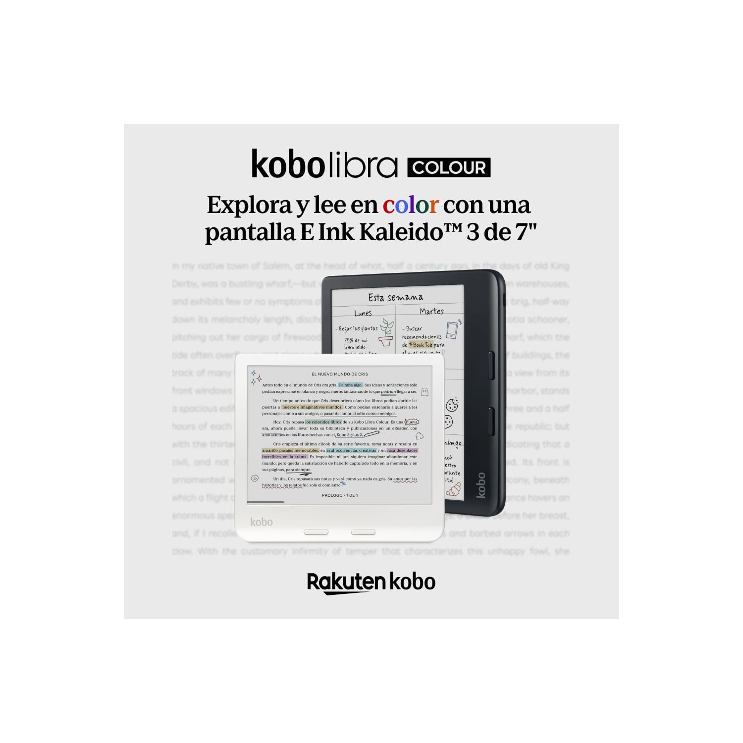 Kobo Libra Colour 7" eReader with Colour E Ink Display – White