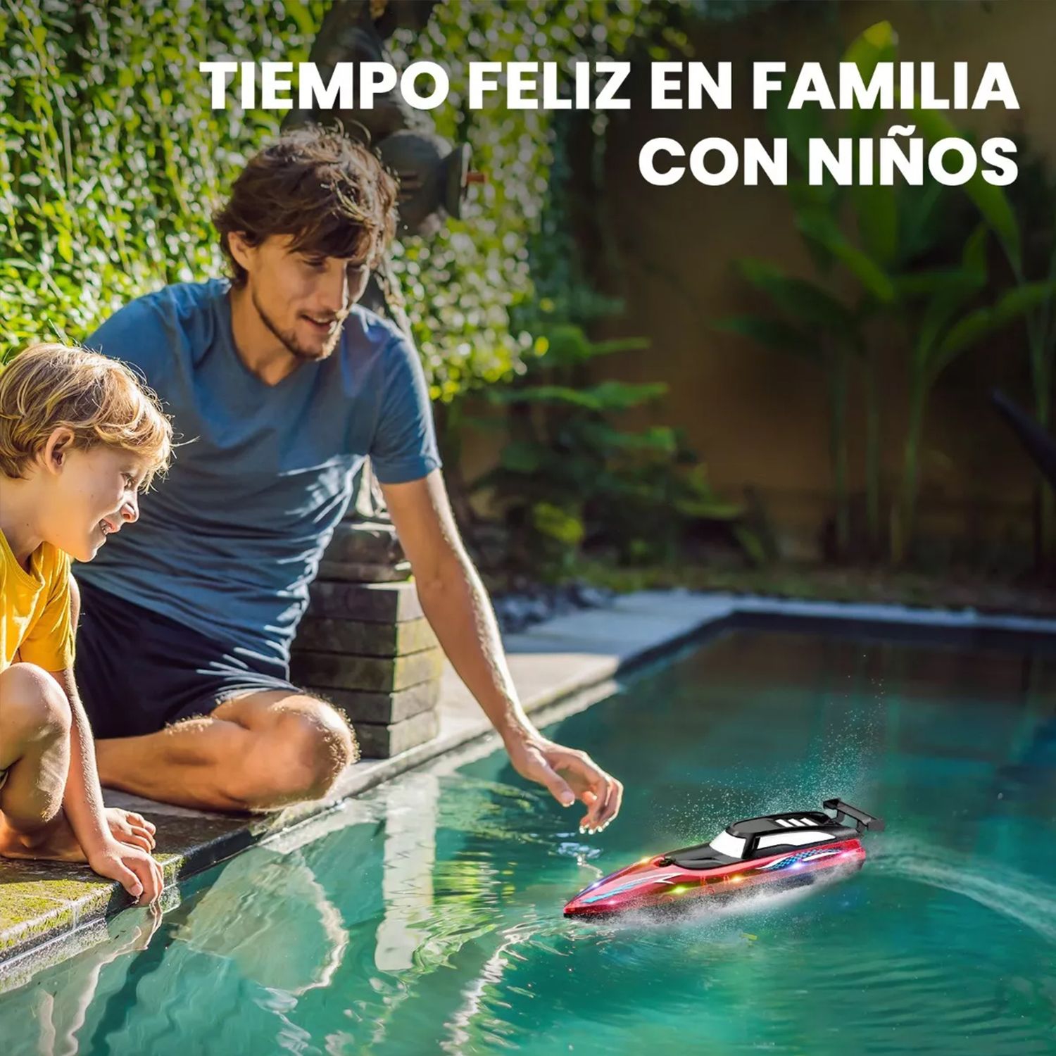 RC Boat Remote Control Boats for Pools Lakes for Boys Girls 4-12 Years（RED)