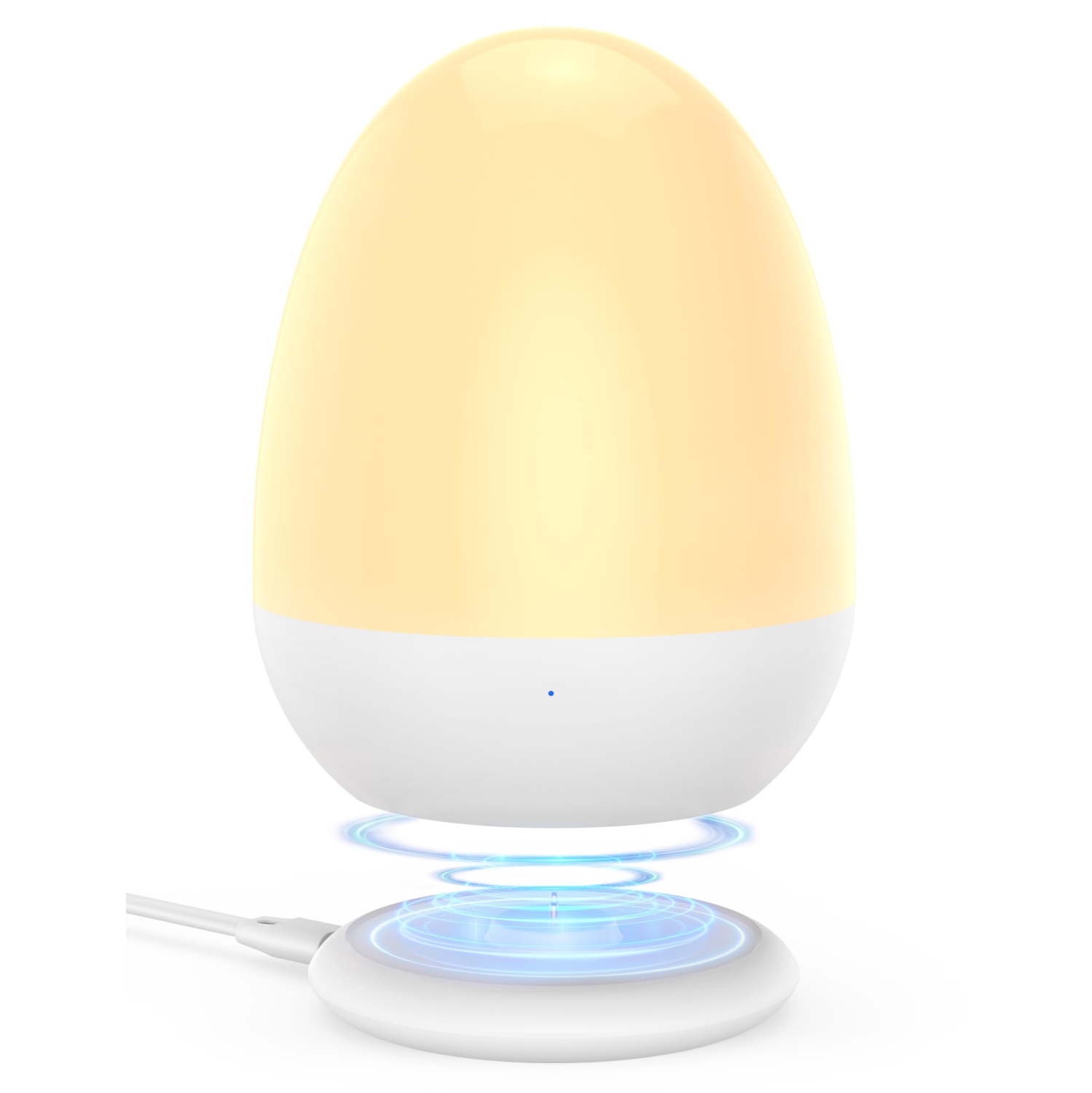 Veilleuse pour enfants rechargeable avec tapis de recharge stable et veilleuse en forme d'oeuf pour l'allaitement de la chambre de bébé