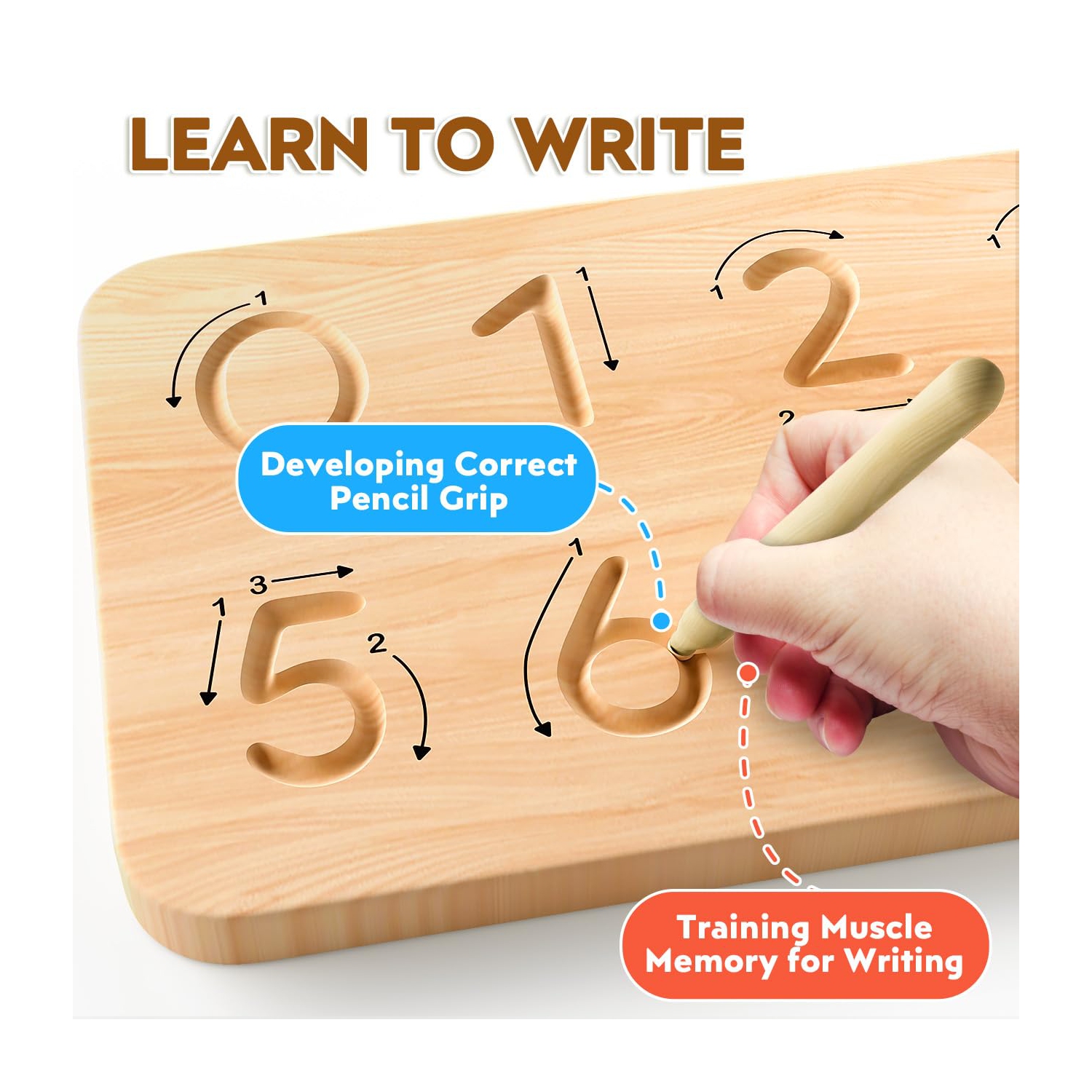 Jouets éducatifs Finger Counting, jouets d'apprentissage préscolaires Montessori pour garçons et filles de 2 à 4 ans