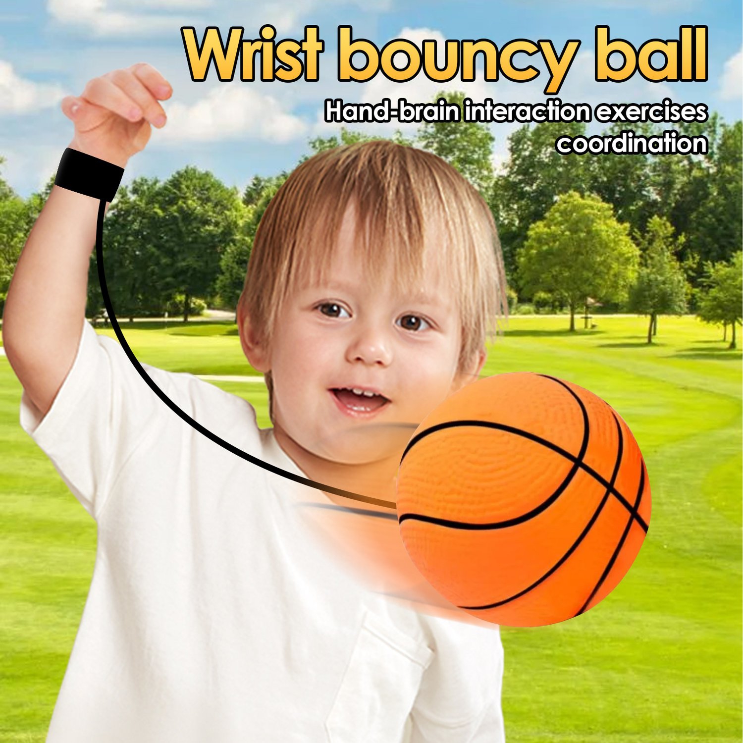 Handball Rebound pour le poignet avec corde, jouet de décompression et exercice pour les mains