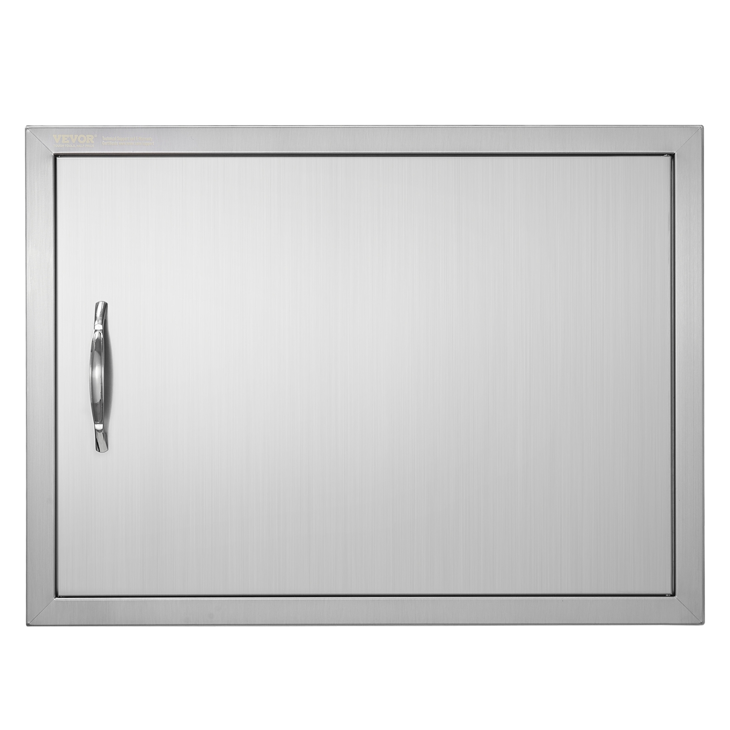 VEVOR 27W x 20H Inch BBQ Access Door, Single Outdoor Kitchen Door, Stainless Steel Flush Mount Door, Wall Vertical Door with Handle, for BBQ