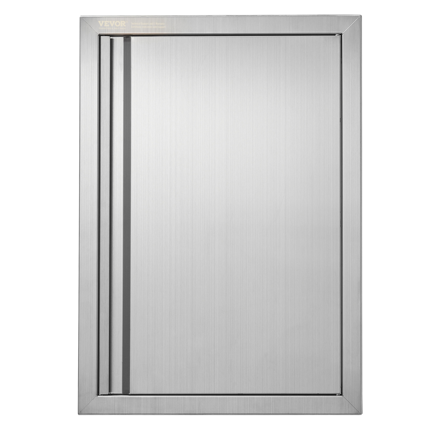 VEVOR 17W x 24H Inch BBQ Access Door, Single Outdoor Kitchen Door, Stainless Steel Flush Mount Door, Wall Vertical Door with Recessed Handle, for BBQ