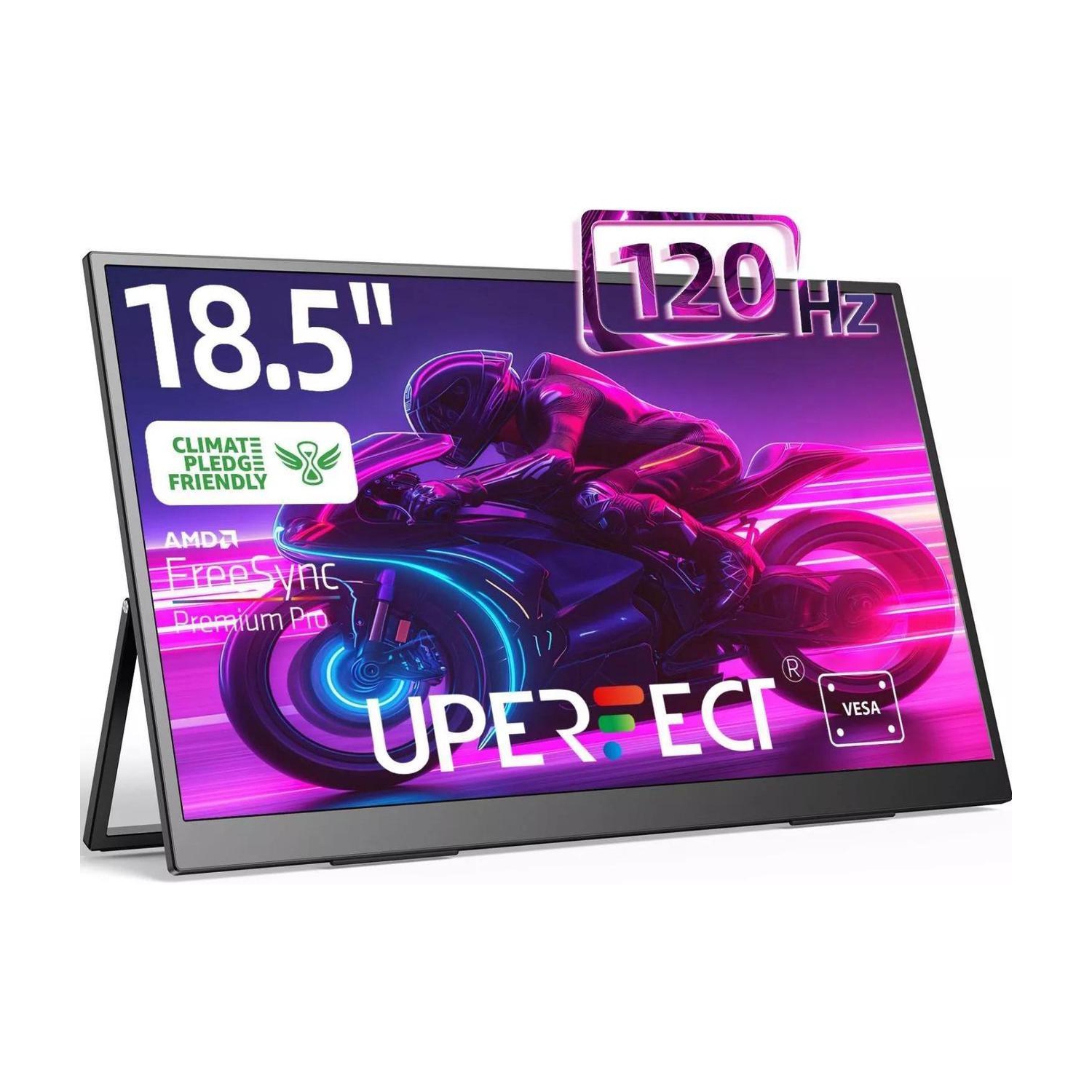 UPERFECT 120Hz Gaming Monitor 18.5" 1920x1080 Portable Monitor USB-C Monitor Freesync Gaming Screen For Xbox PS 5
