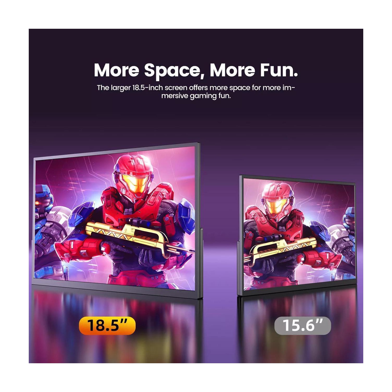 UPERFECT 120Hz Gaming Monitor 18.5" 1920x1080 Portable Monitor USB-C Monitor Freesync Gaming Screen For Xbox PS 5