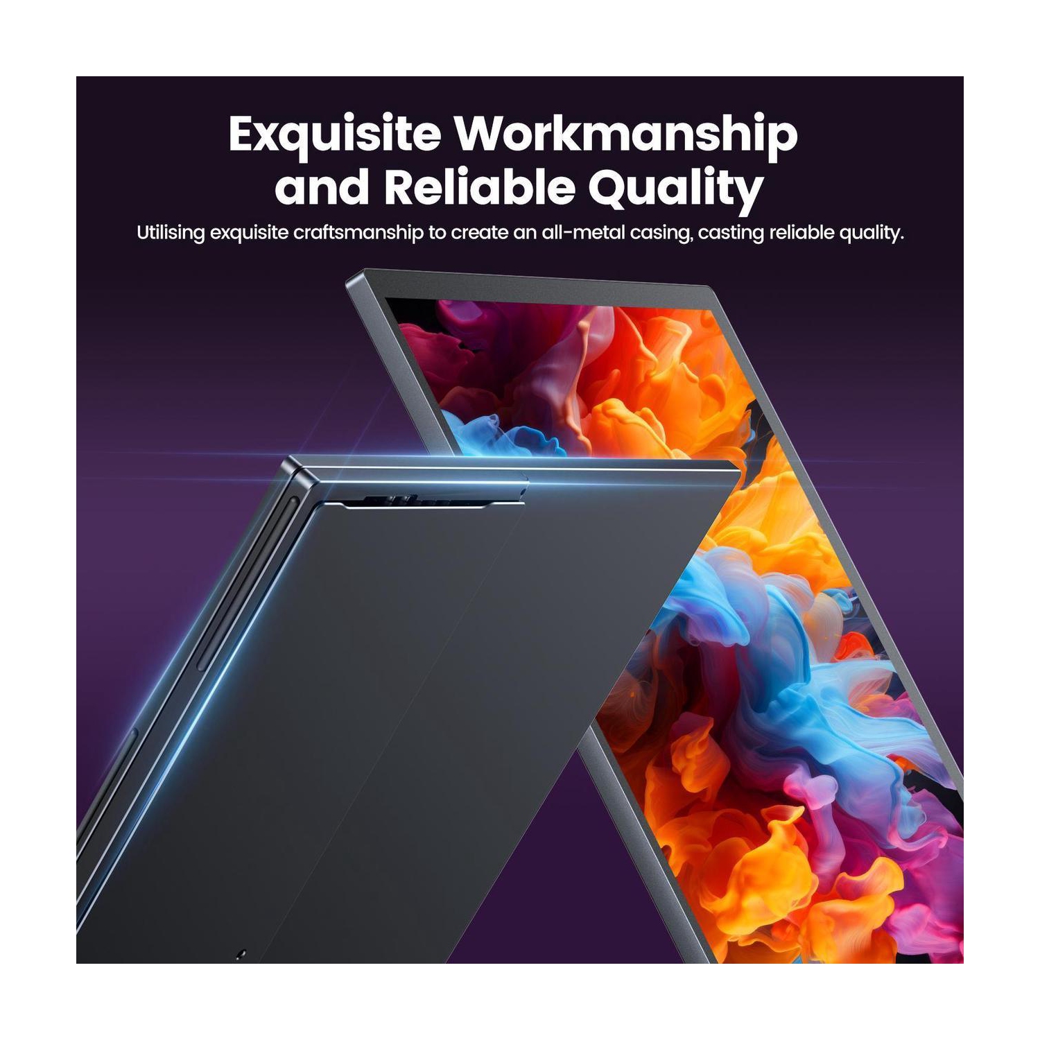 UPERFECT 18.5" 120Hz FreeSync Portable Monitor, 1080P 100% sRGB FHD IPS HDR Gaming Display with VESA & Stand, Ultra-Slim & Lightweight Frameless