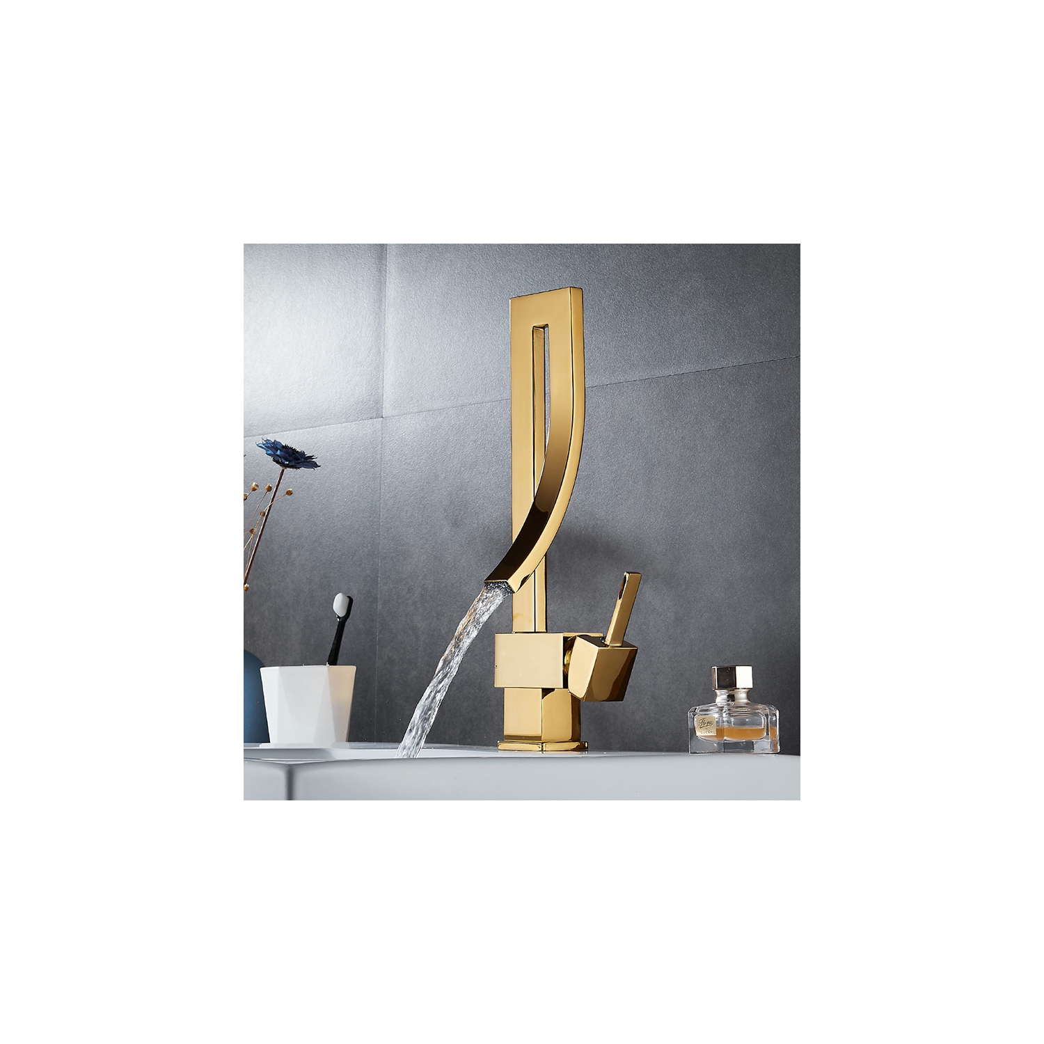 Robinet de salle de bain, or brossé, robinet de lavabo, or, robinet de lavabo, robinet de lavabo, robinet d'évier, poignée simple