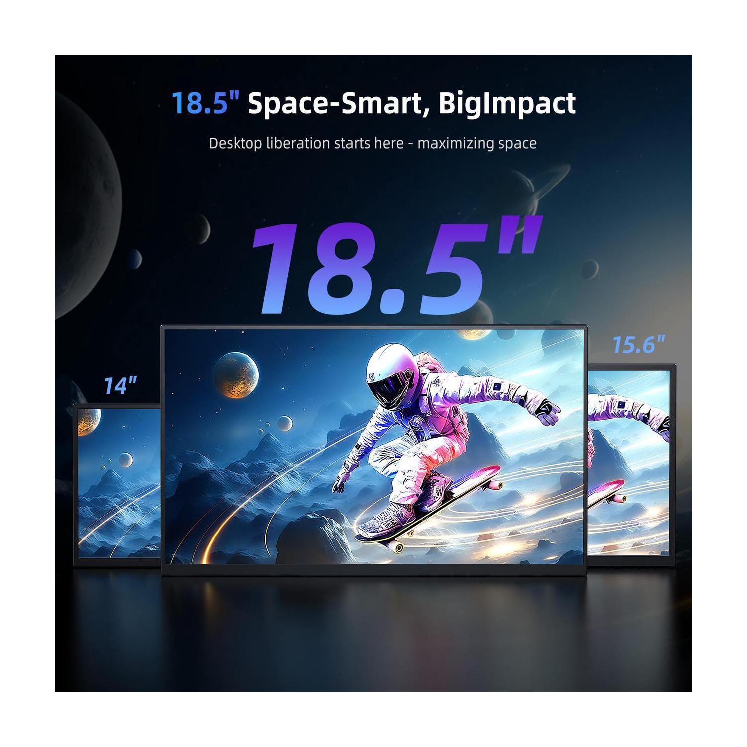 UPERFECT 120Hz Gaming Monitor 18.5" 1920x1080 Portable Monitor USB-C Monitor Freesync Gaming Screen For Xbox PS 5