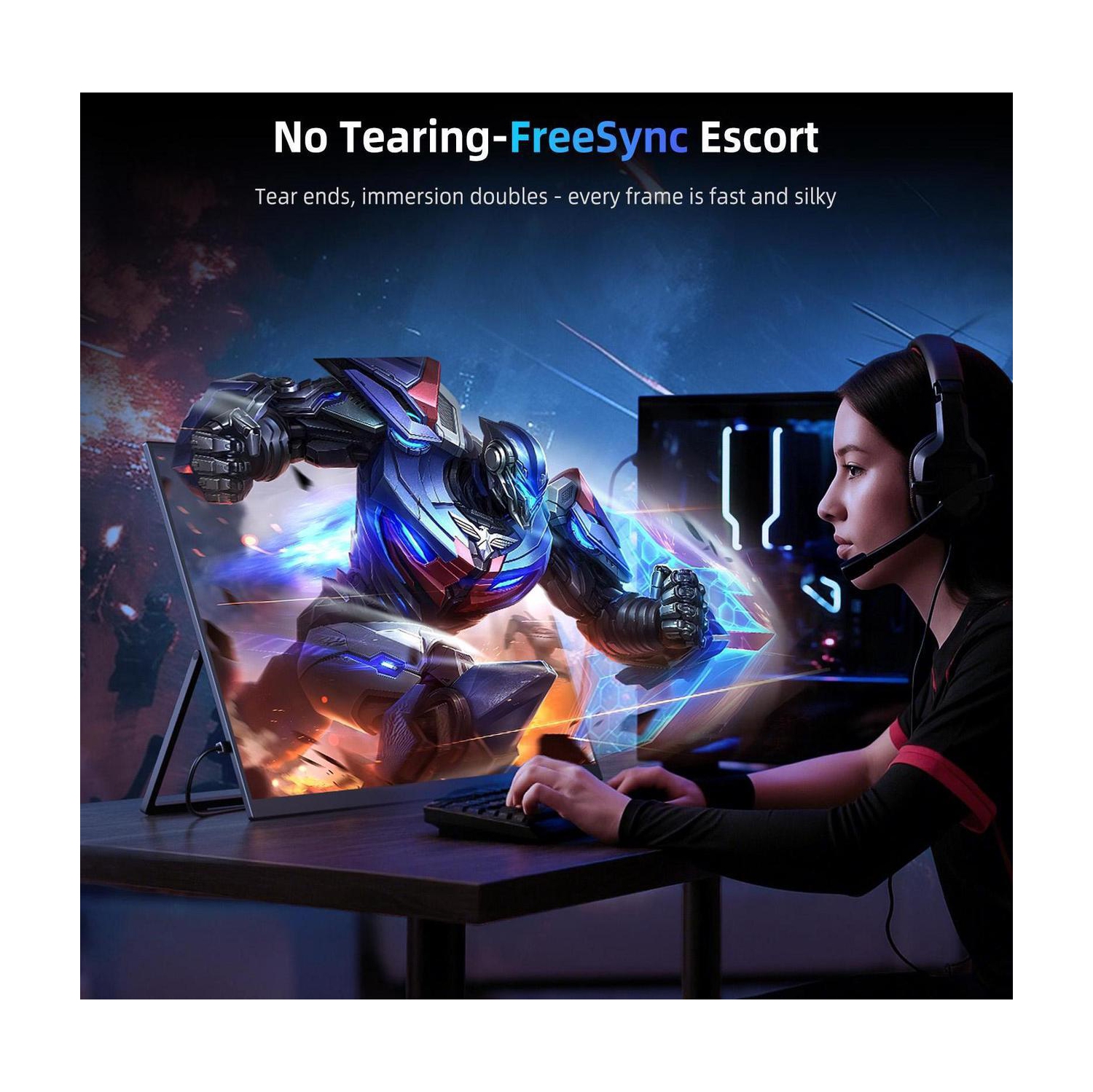 UPERFECT 120Hz Gaming Monitor 18.5" 1920x1080 Portable Monitor USB-C Monitor Freesync Gaming Screen For Xbox PS 5
