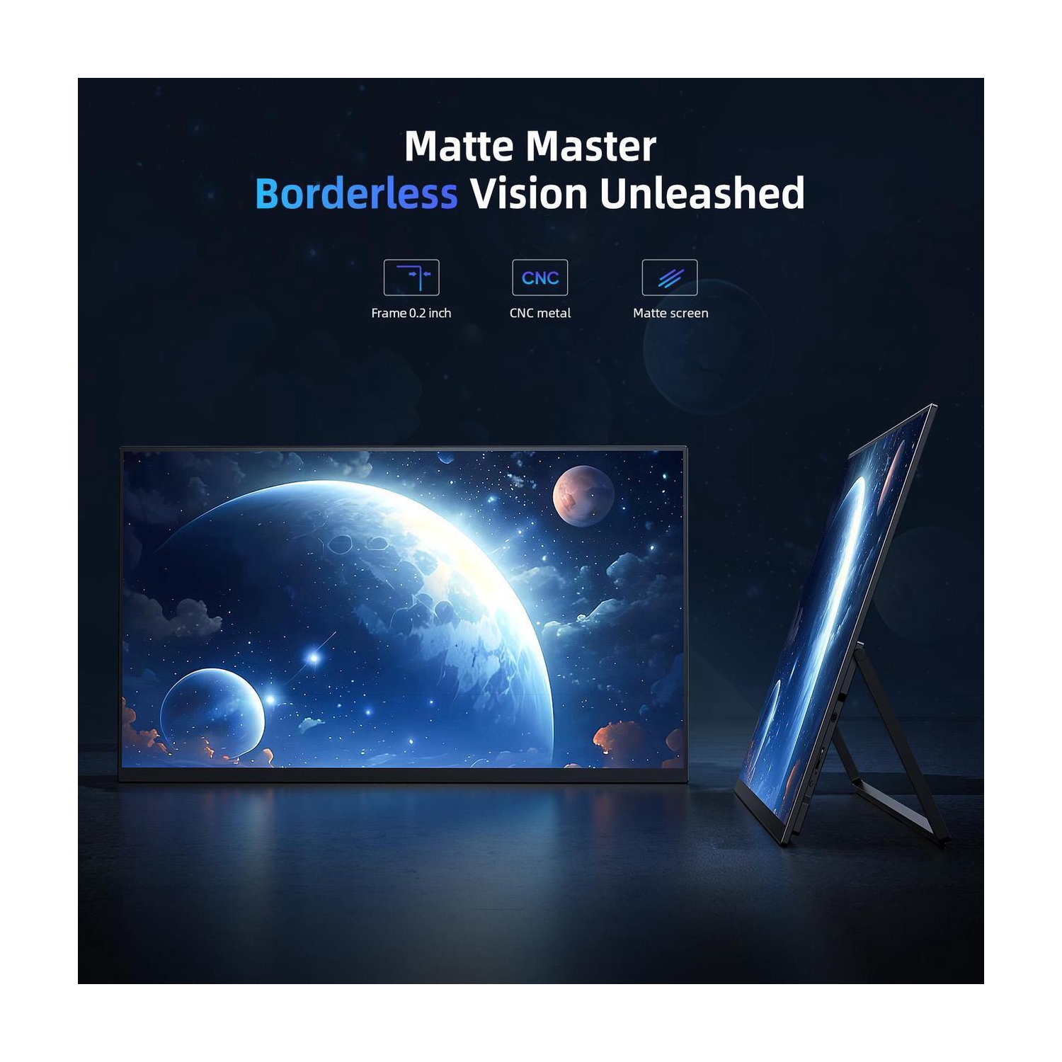 UPERFECT 120Hz Gaming Monitor 18.5" 1920x1080 Portable Monitor USB-C Monitor Freesync Gaming Screen For Xbox PS 5