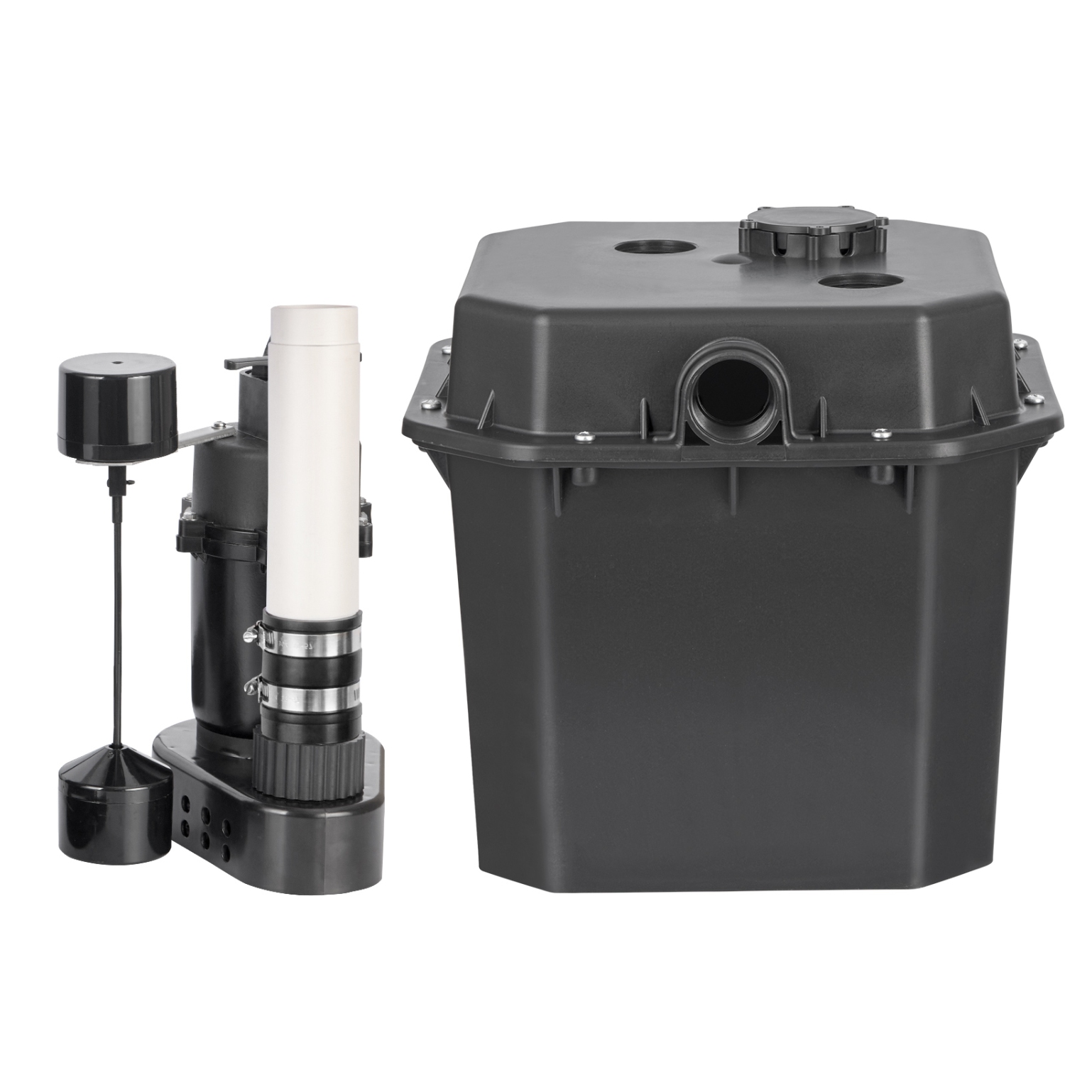 VEVOR 1/3 HP Utility Sink Pump,120-Volt, 2900 GPH Flow,25 ft Head, Under-Sink Sump Pump System with 6 Gallon Basin, Automatic Utility/Laundry Sink