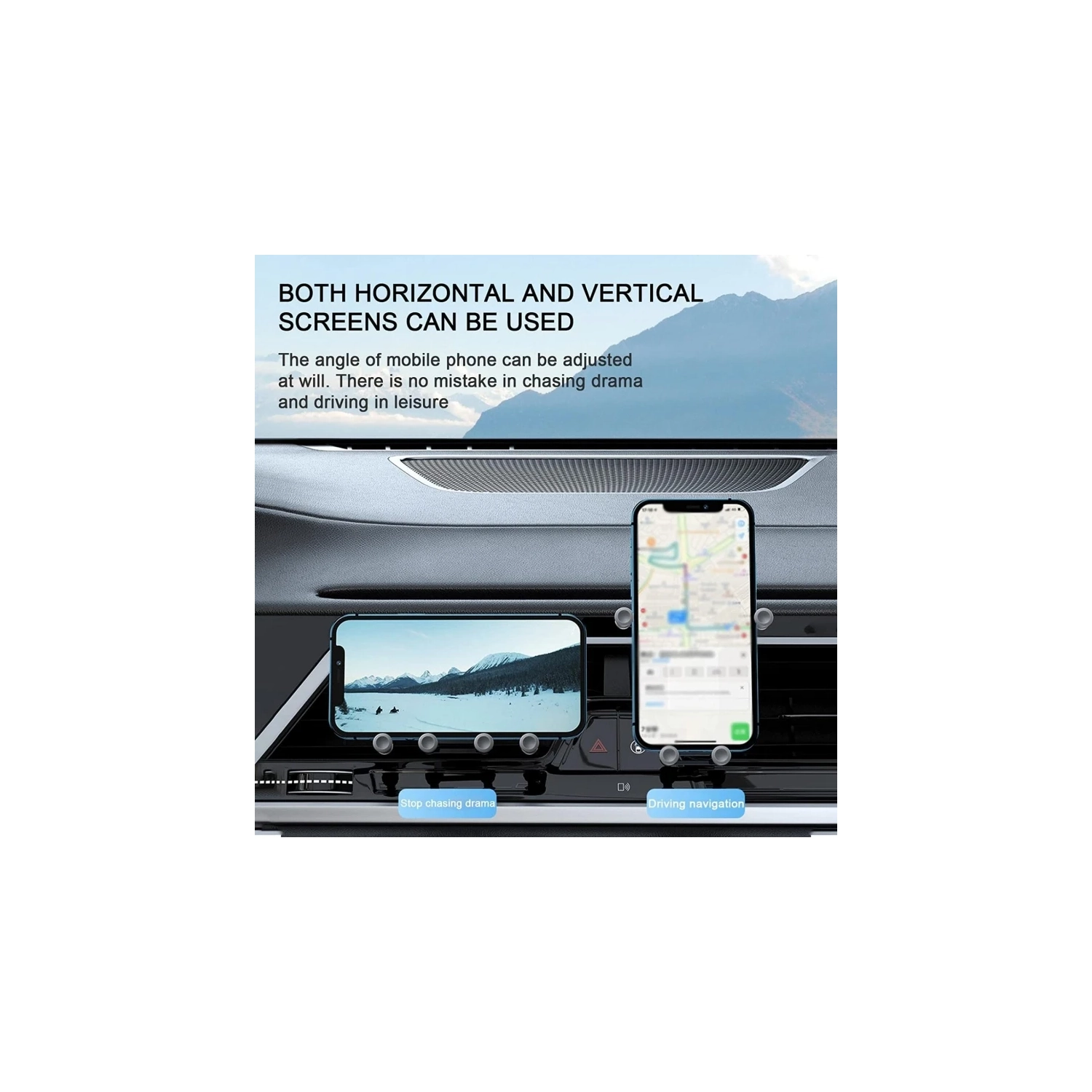 Support de téléphone de voiture en métal pour iPhone Samsung Z Fold 3 Tablette iPad Support Gravity Stand