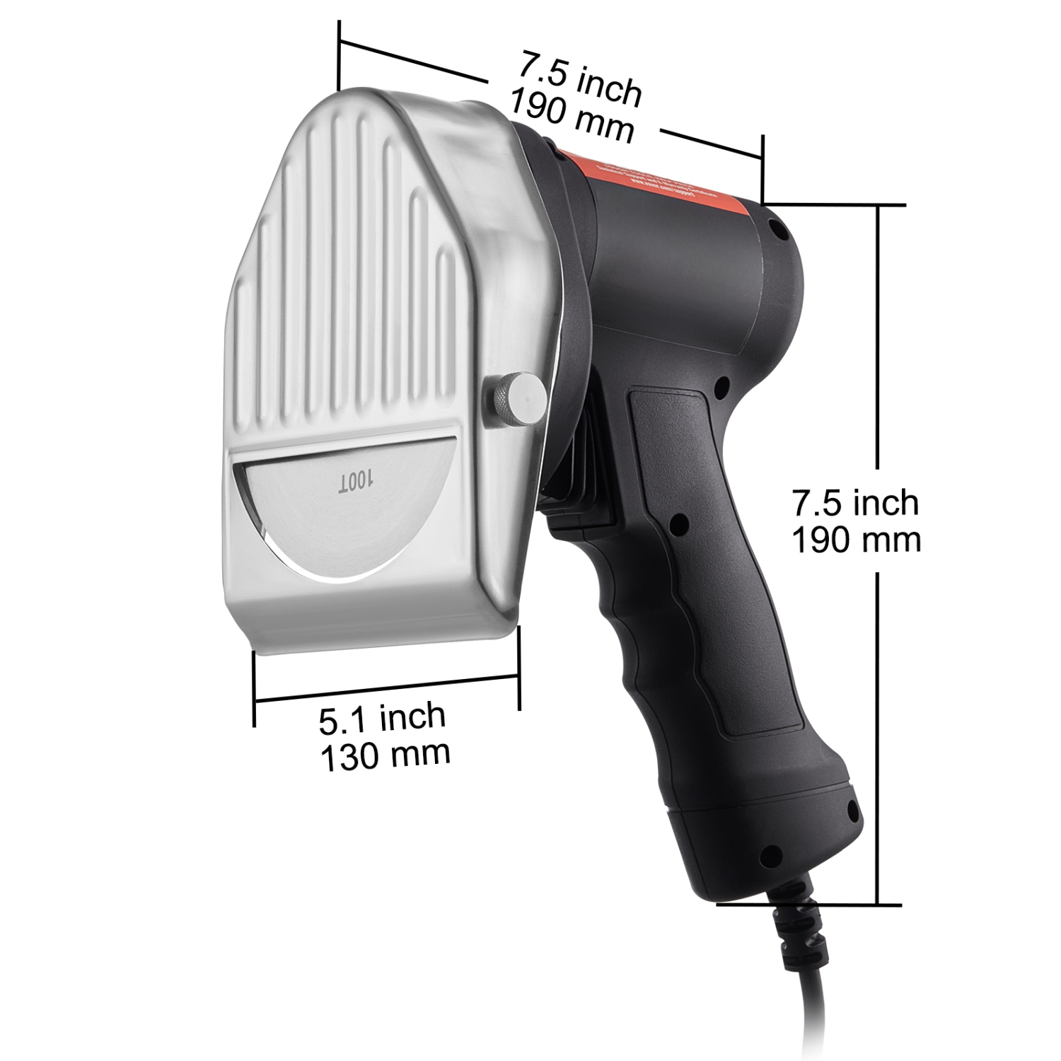 Couteau professionnel à brochettes turc VEVOR 80&nbsp;W, couteau gyroscopique commercial en acier inoxydable, trancheuse à viande Doner Kebab à 2