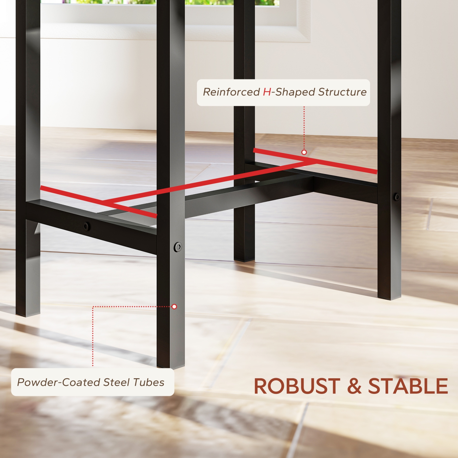 HOMCOM 5-Piece Dining Table Set for 4 - 6, 63" Extendable Kitchen Table Set with 2 Benches and 2 Stools for Small Spaces, Dining Room, Space-Saving,