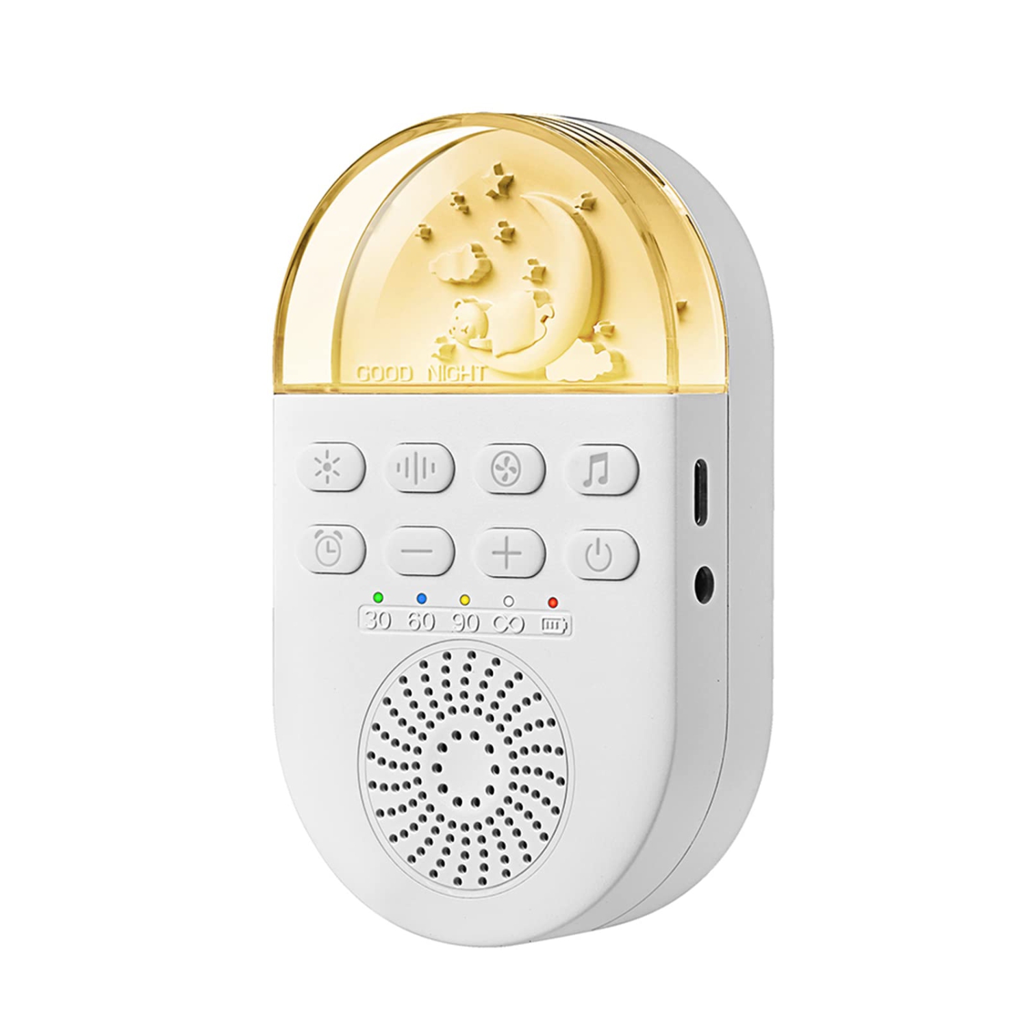 Machine à bruit blanc pour bébé avec veilleuse, appareil sonore portatif pour bébé adulte, suppression du bruit pour le bureau et le sommeil,