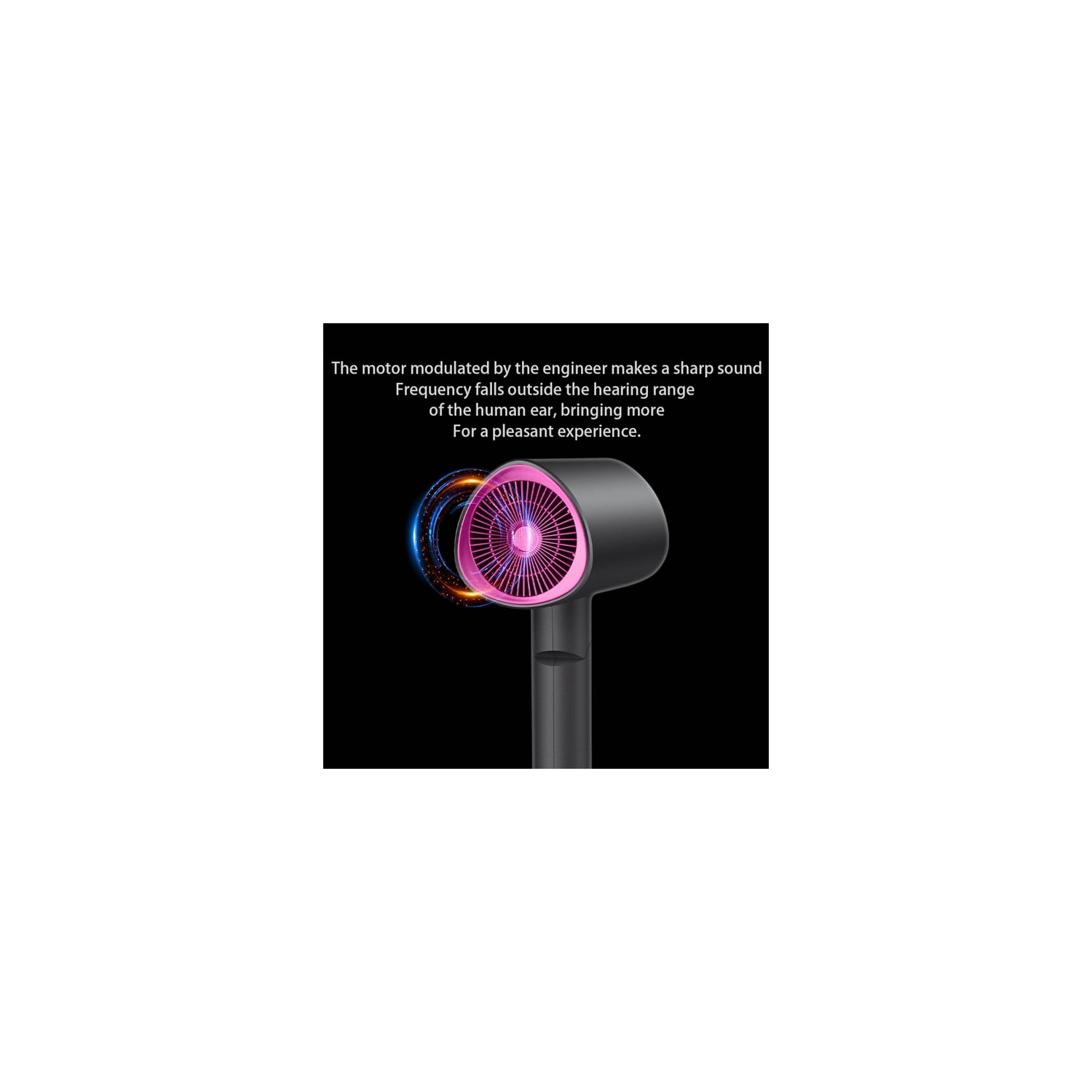 Sèche-cheveux à diffuseur, sèche-cheveux portatif, sèche-cheveux ionique – Gris