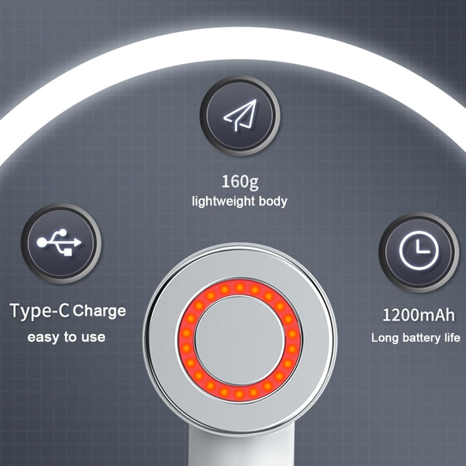 Slimming Abdomen Massager, Multi-function Body Massager, Rejuvenate, Firm Skin Human Skin Massager——White