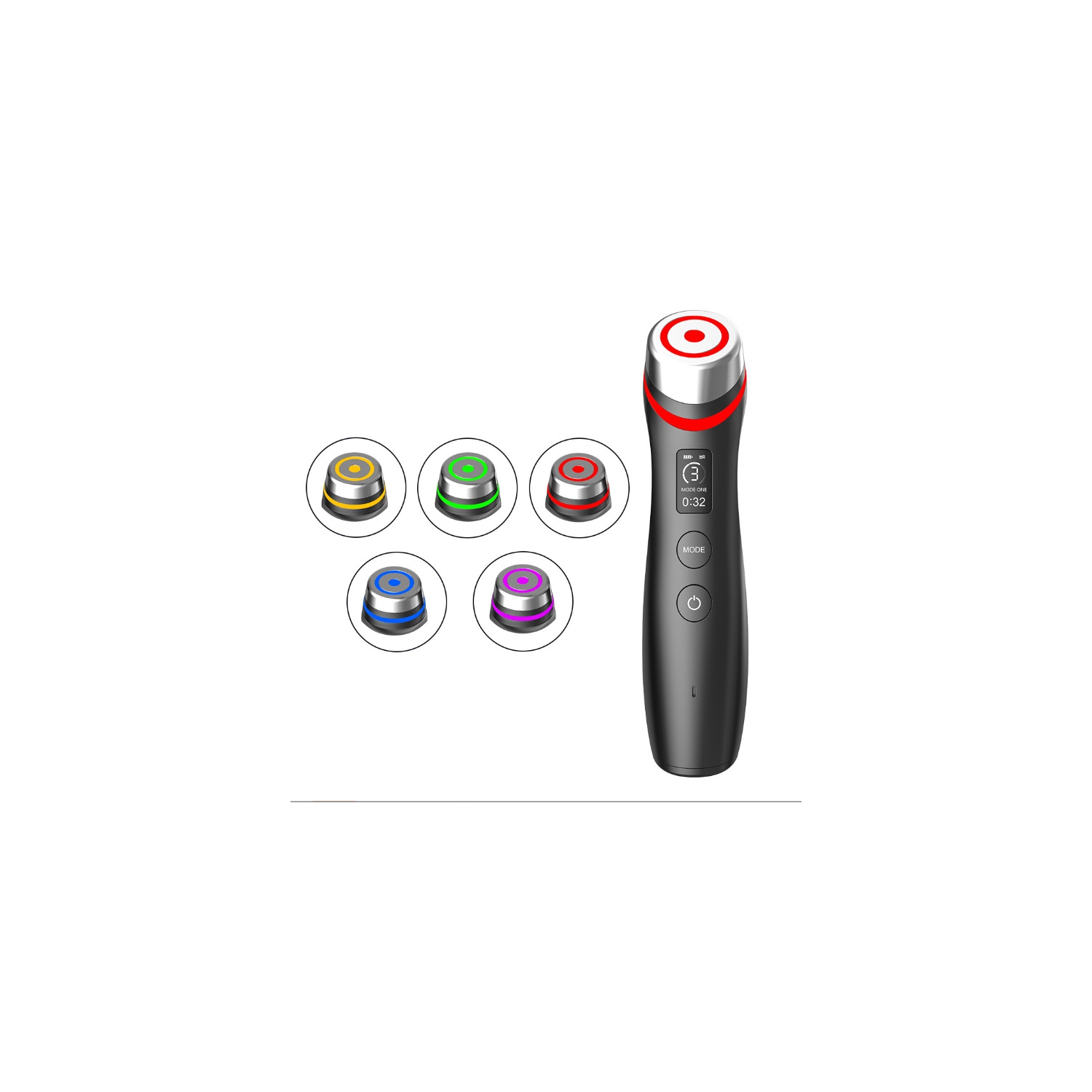 5 color light introduction ems micro current vibration massager red and blue light water light pore beauty instrument
