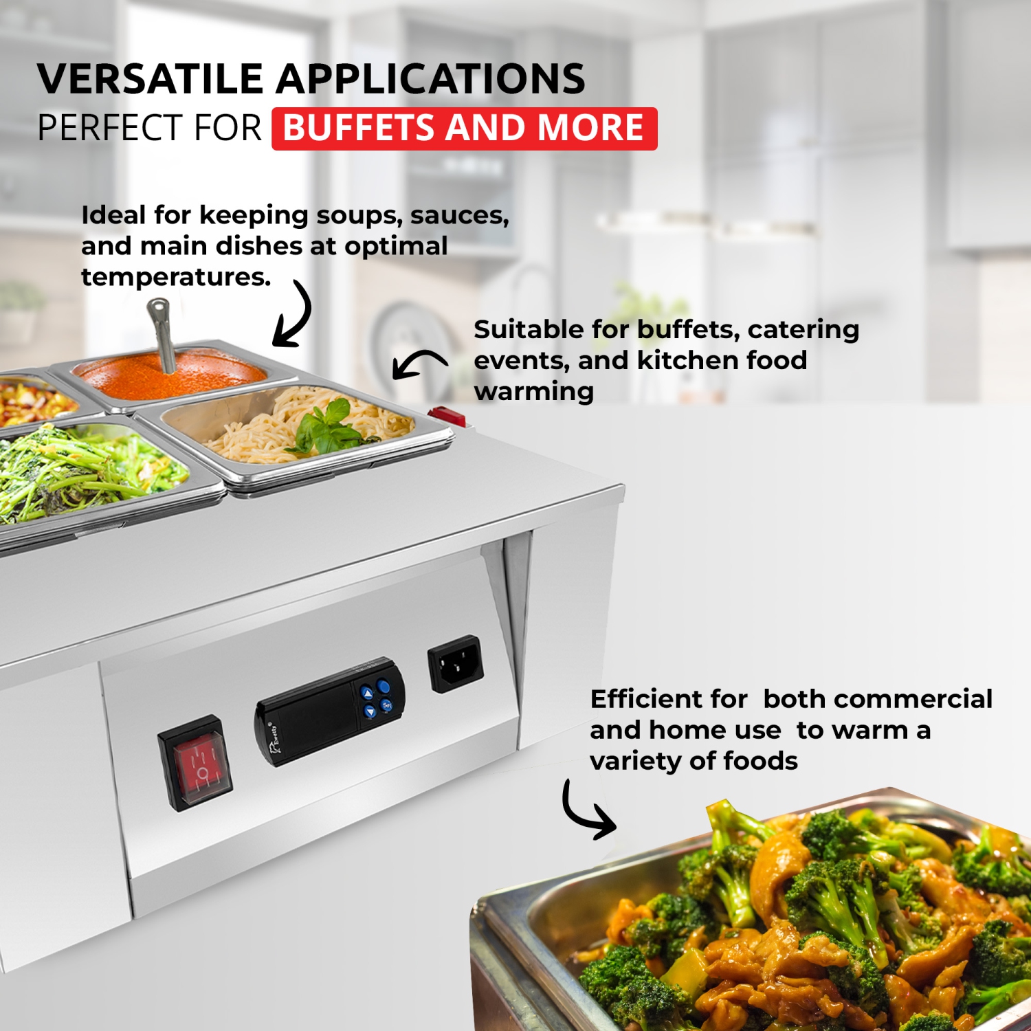 Fusible à chocolat AP-332&nbsp;W | Chauffe-chocolat électrique NUMÉRIQUE | Fondue commerciale en acier inoxydable | 5 casseroles 21&nbsp;lb |