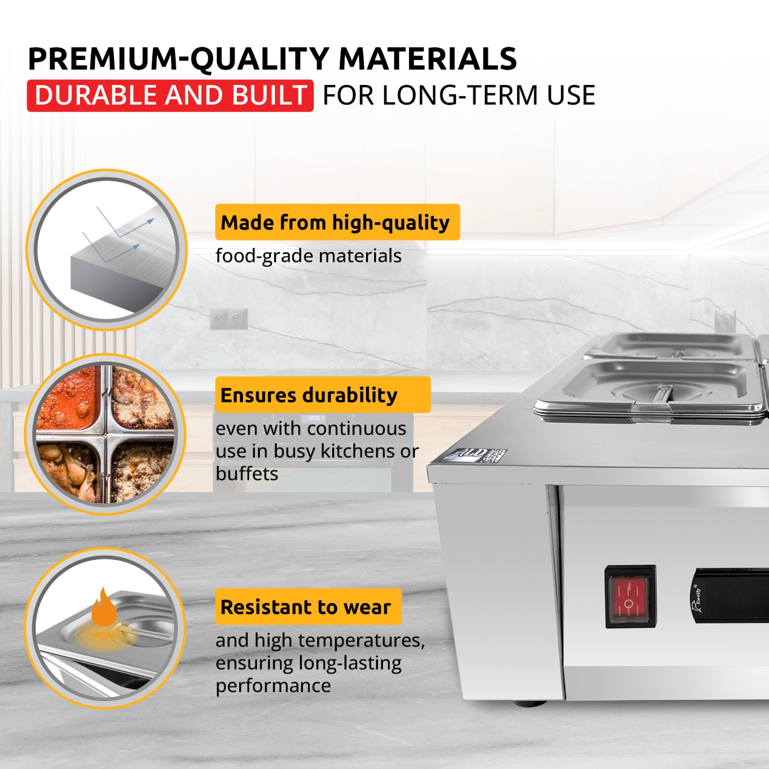 Fusible à chocolat AP-332&nbsp;W | Chauffe-chocolat électrique NUMÉRIQUE | Fondue commerciale en acier inoxydable | 5 casseroles 21&nbsp;lb |