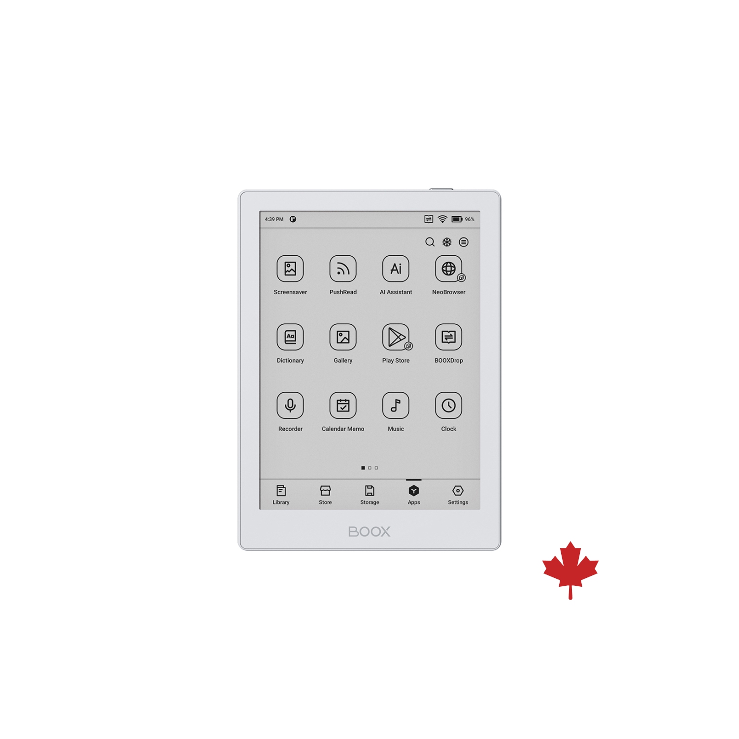 Boox GO 6&nbsp;: Lecteur électronique à encre électronique monochrome de Kobo | 300 ppp | Android 11 | 32G | Éclairage avant 6&nbsp;po