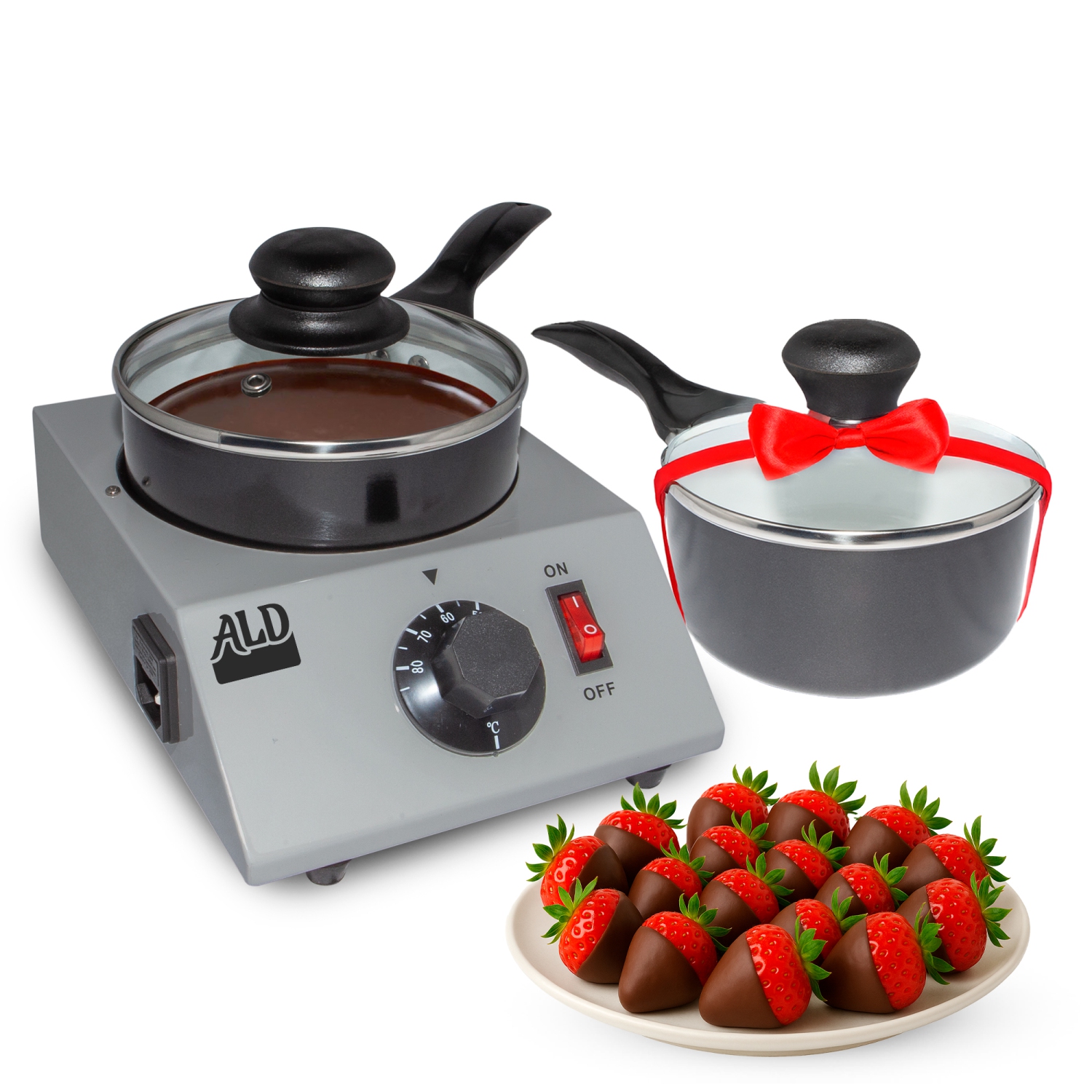 GR-D20049 Chocolate Melting Machine | Professional Tempering Pot | Electric Fondue | 110V