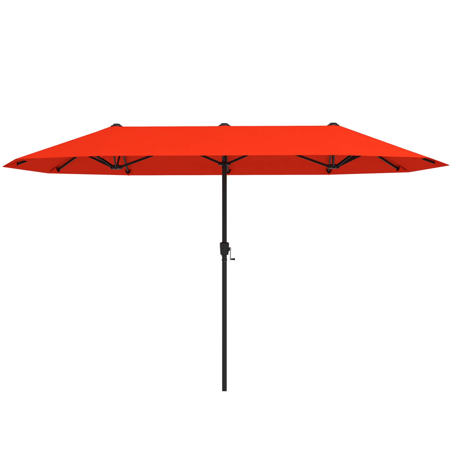 Costway 13 FT Large Patio Umbrella Outdoor Double-Sided Table Market Umbrella for Garden Beige/Brown/Gray/Navy/Orange/Wine