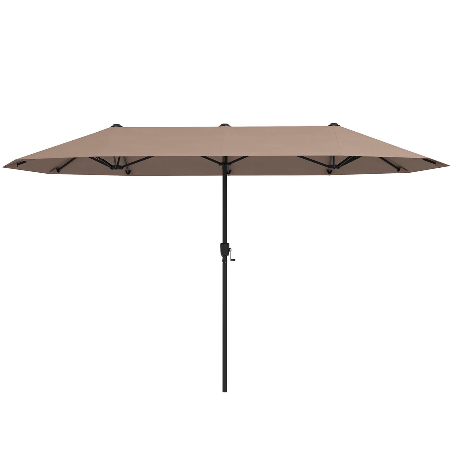 Costway 13 FT Large Patio Umbrella Outdoor Double-Sided Table Market Umbrella for Garden Beige/Brown/Gray/Navy/Orange/Wine