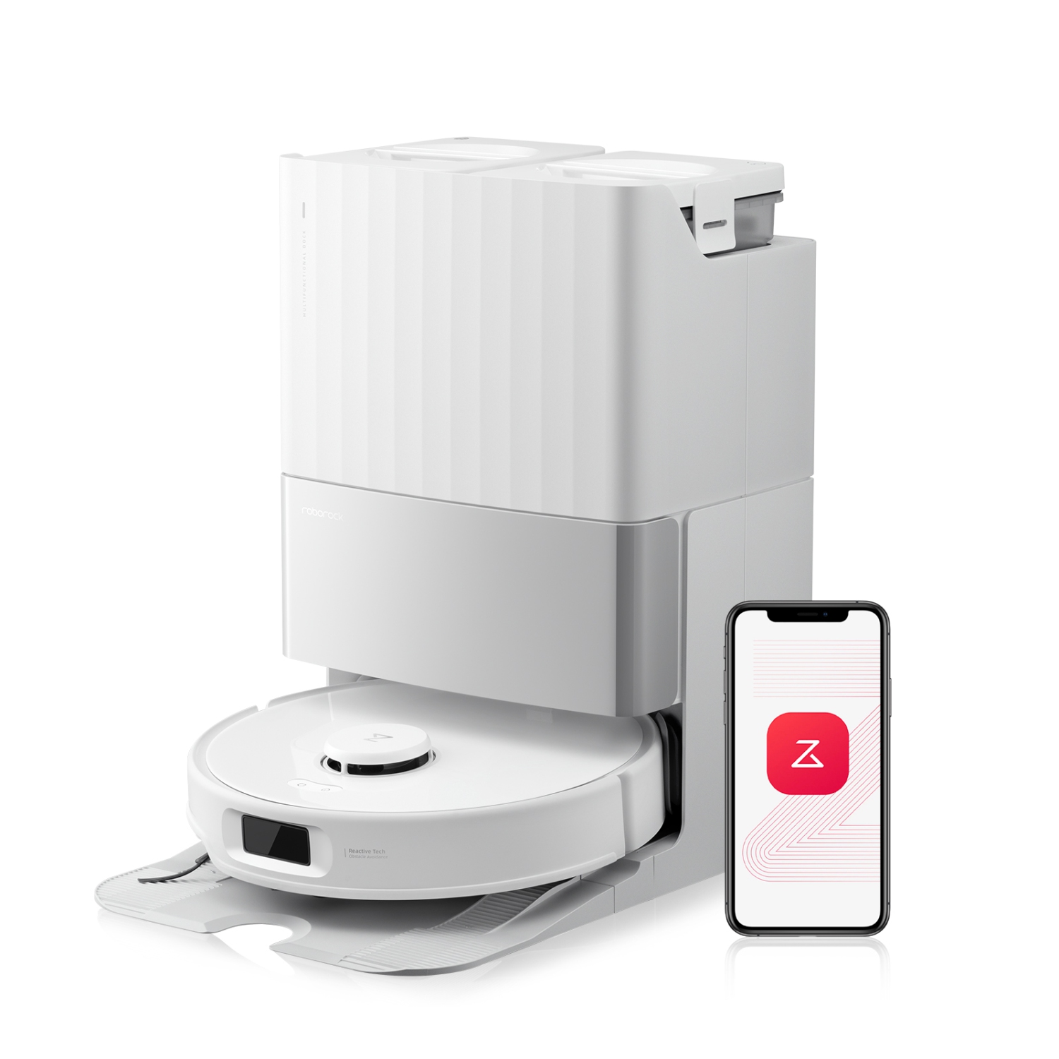 Roborock Qrevo Edge S5A Robot Vacuum and Mop, 17,000Pa, Zero-Tangling, FlexiArm Side Brush, Hot Water Mop Washing & Self-Cleaning, Warm Air Drying,