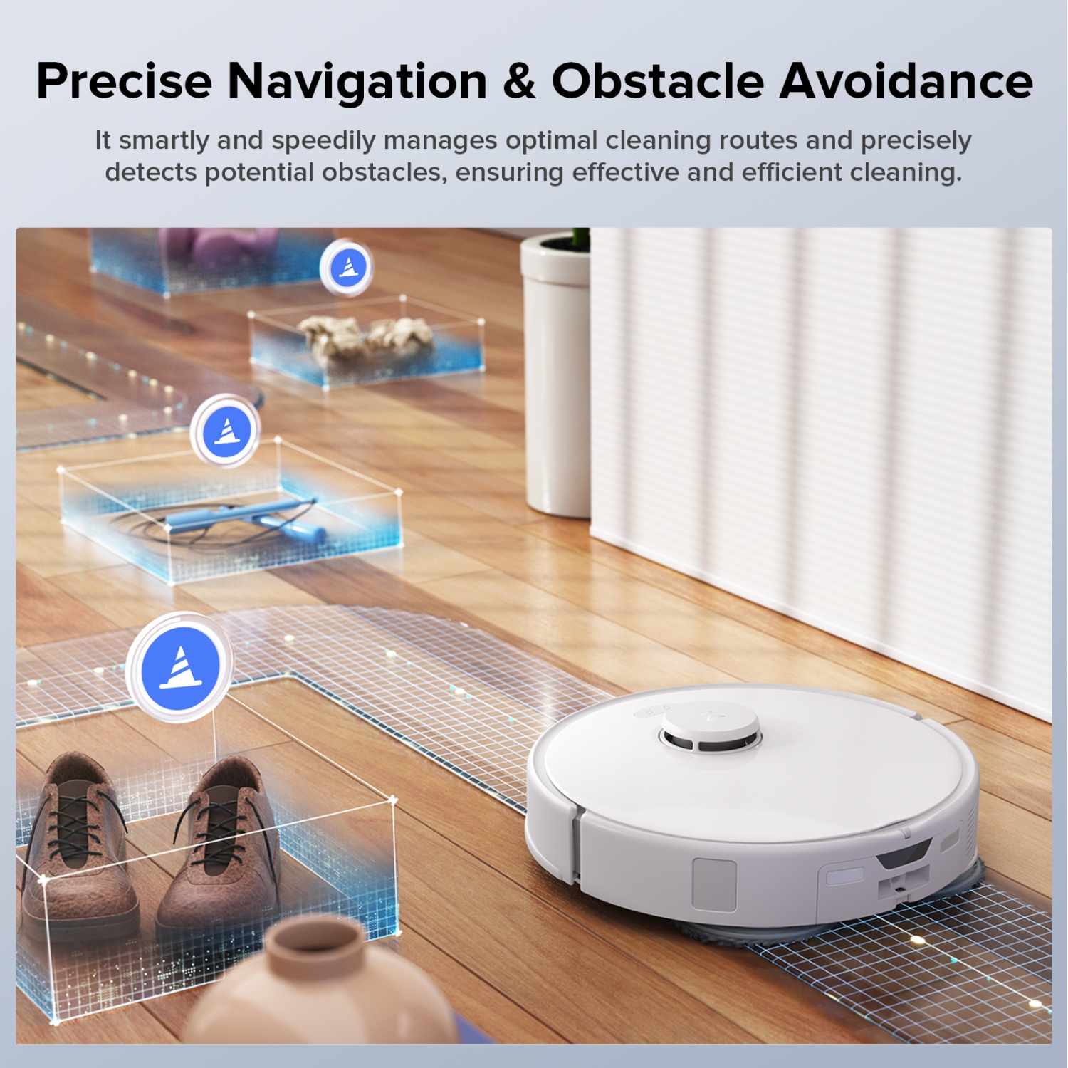 Roborock Qrevo Edge S5A Robot Vacuum and Mop, 17,000Pa, Zero-Tangling, FlexiArm Side Brush, Hot Water Mop Washing & Self-Cleaning, Warm Air Drying,